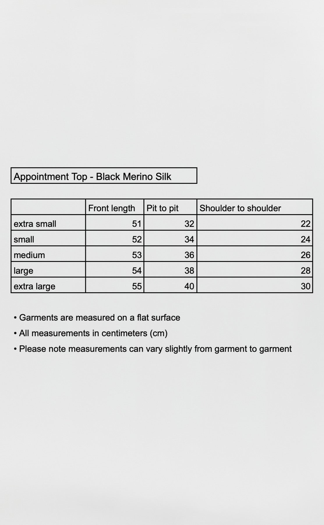 Appointment Top - Black Merino Silk