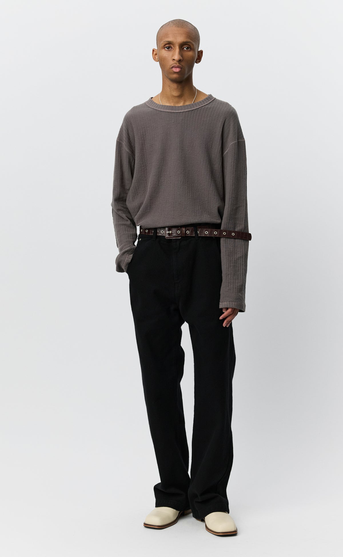 Drivers Belt - Dark Brown Croc