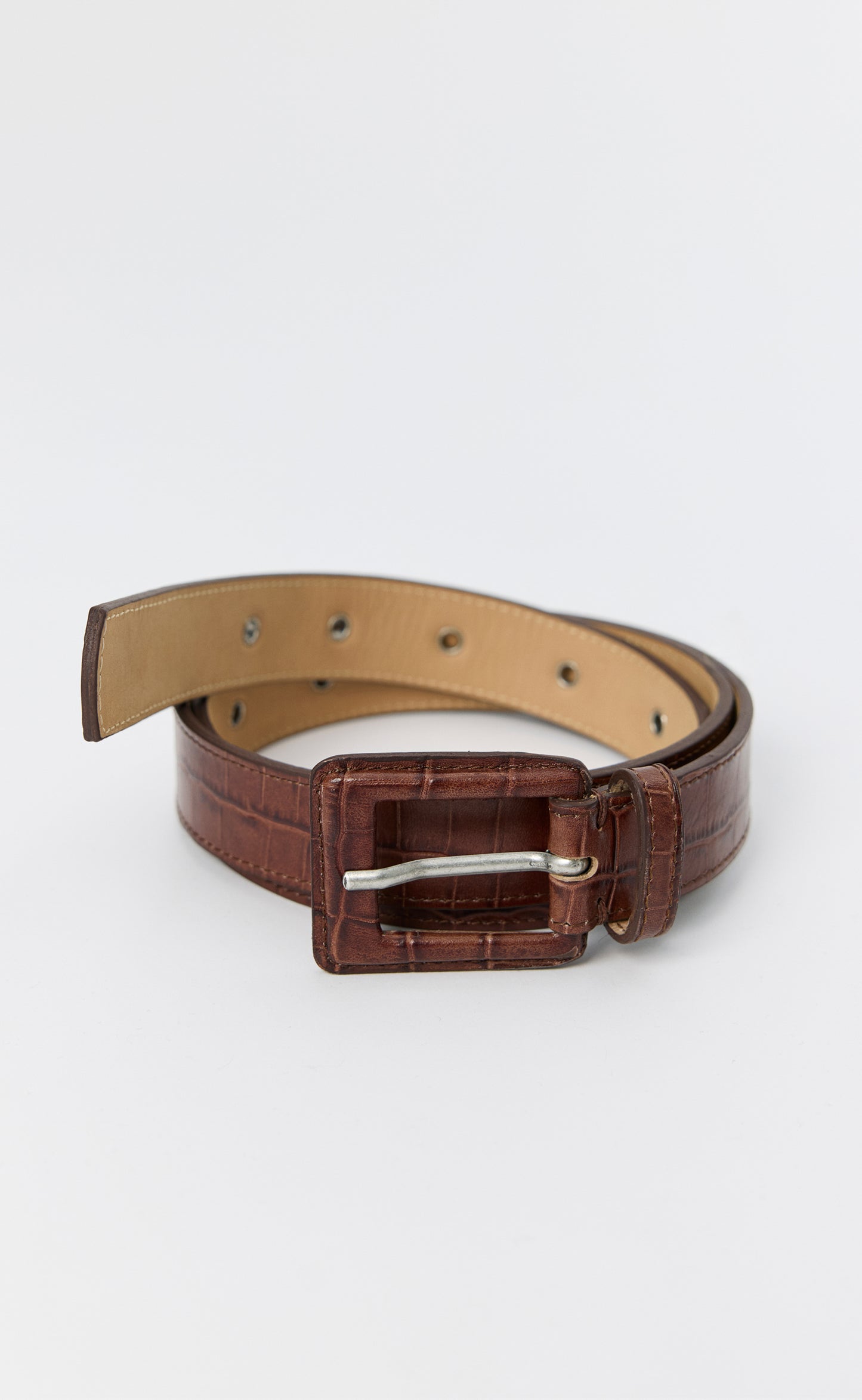 Drivers Belt - Dark Brown Croc