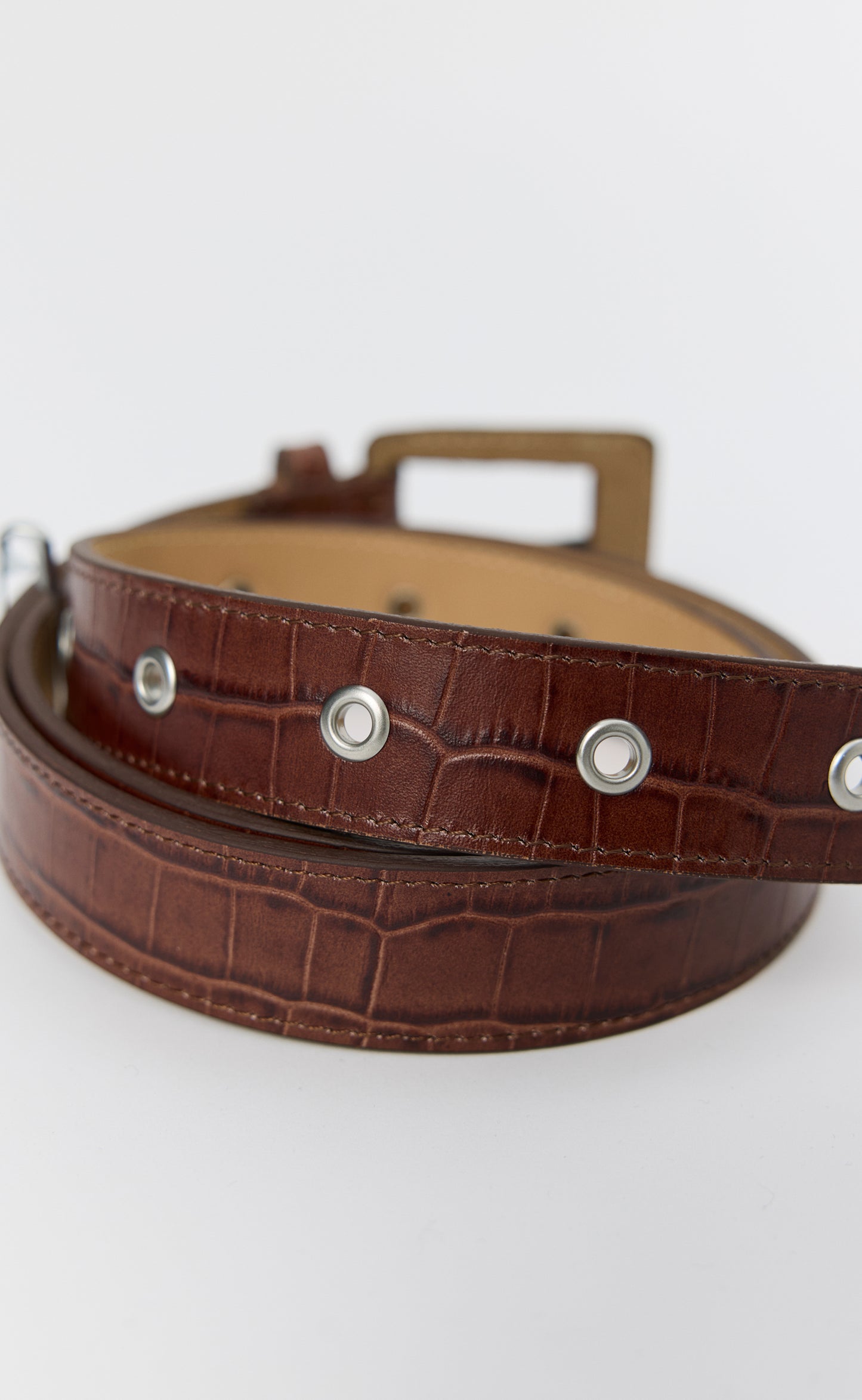 Drivers Belt - Dark Brown Croc