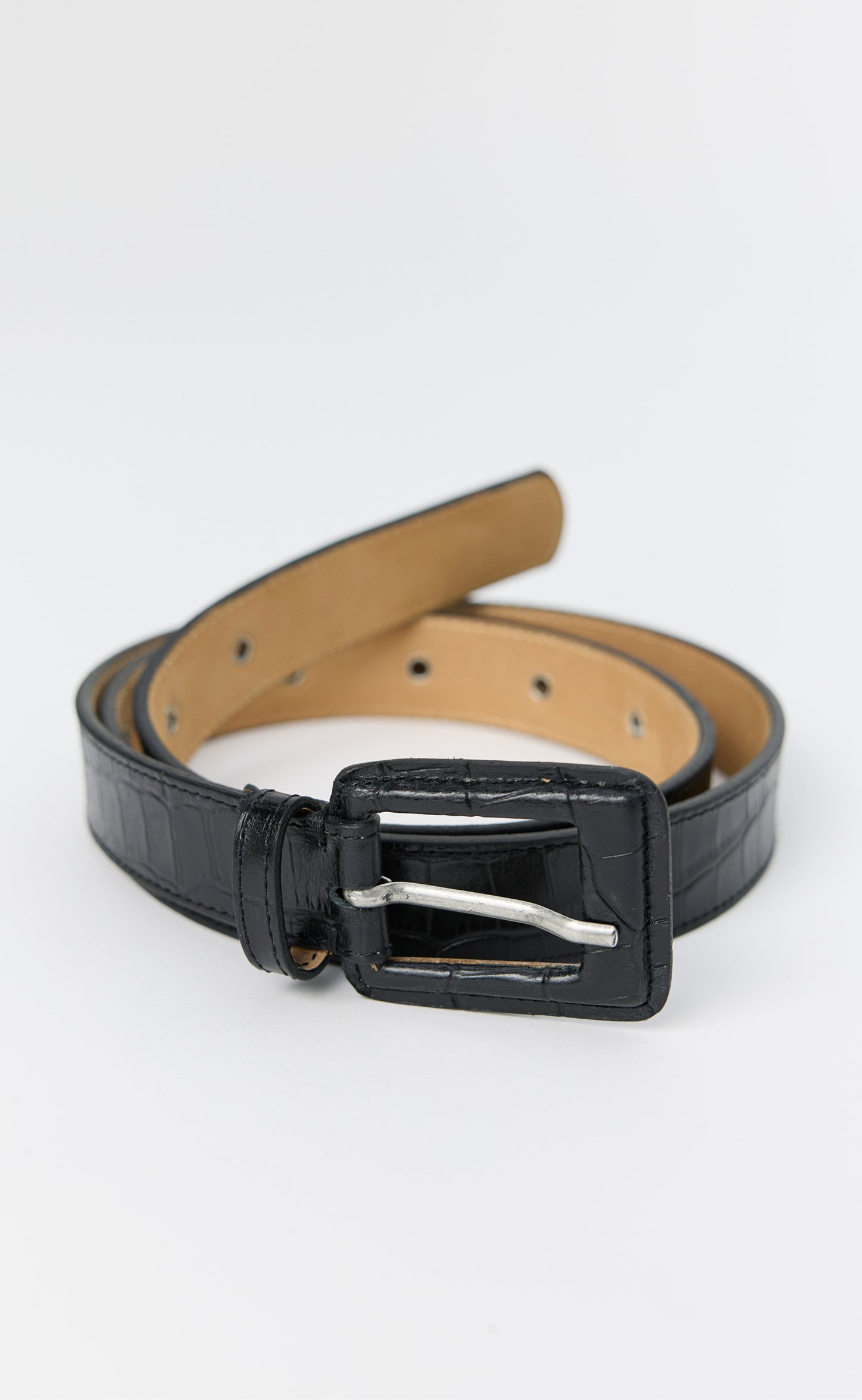 Drivers Belt - Black Croc