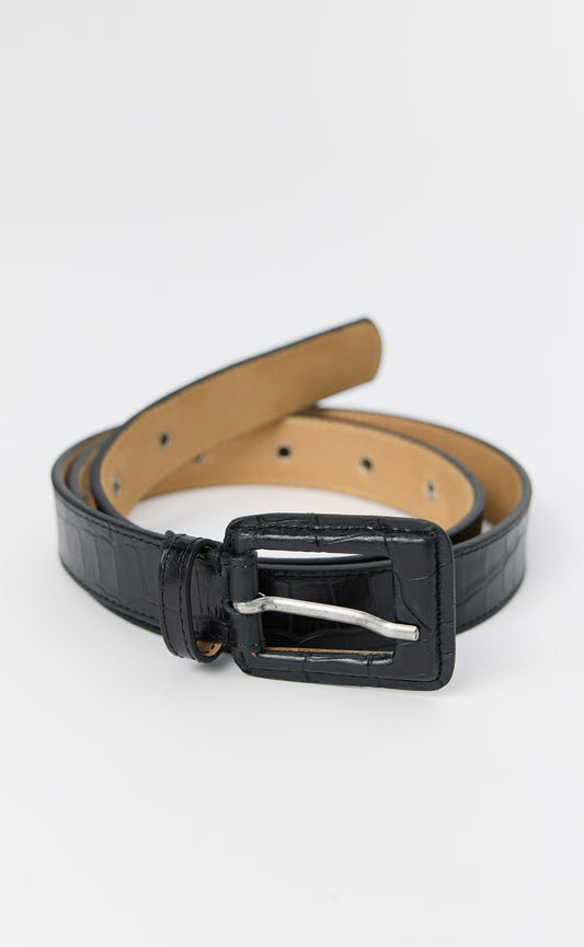 Drivers Belt - Black Croc