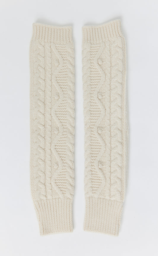 Cable Knit Sleeve Warmer - Ecru