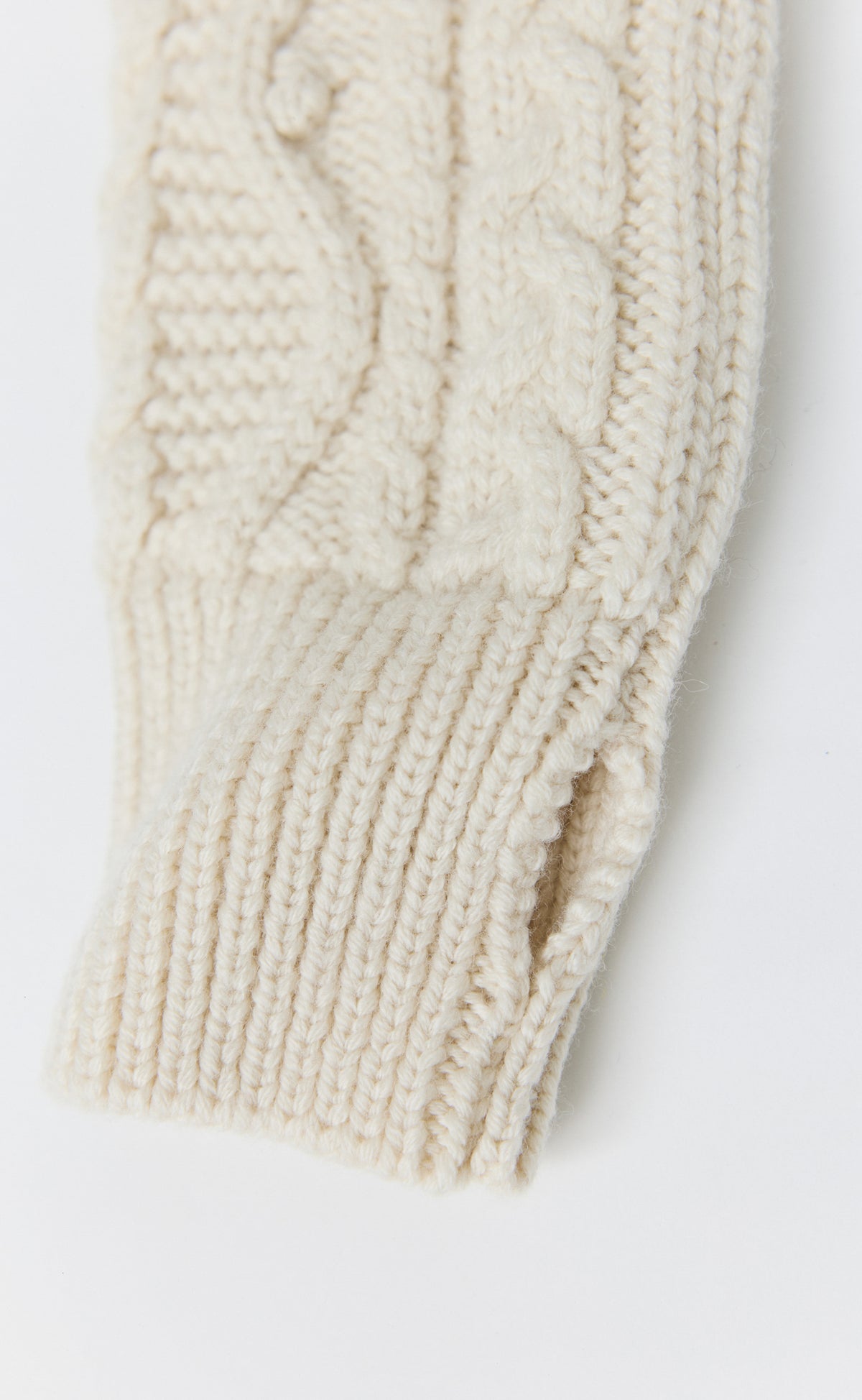 Cable Knit Sleeve Warmer - Ecru