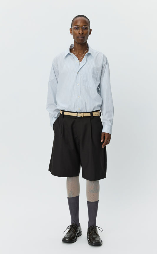 Classic Shorts - Deep Brown Wool Piqué