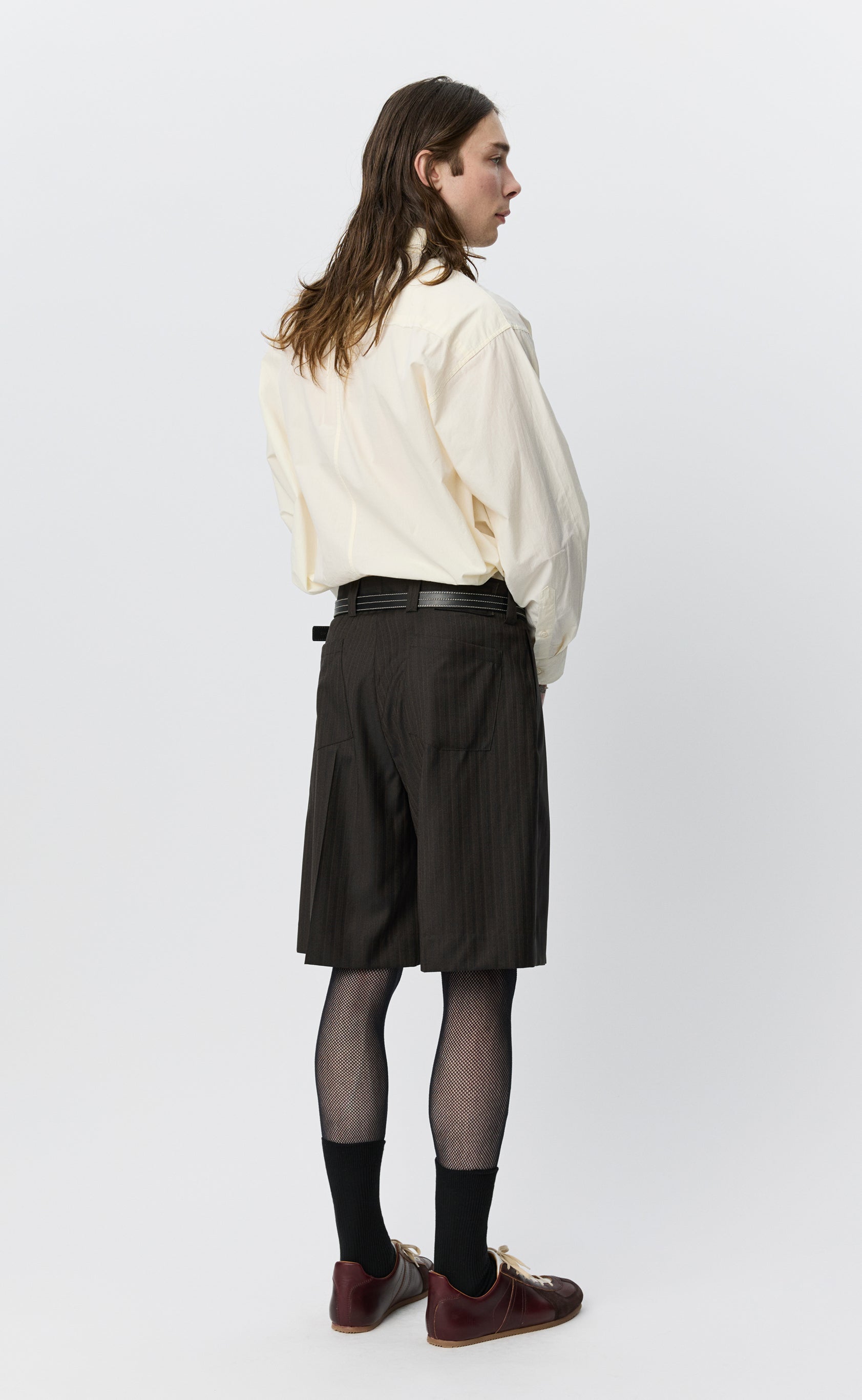 パンツ mfpen classic shorts deep brown Classic Shorts - Vintage Pinstripe – mfpen