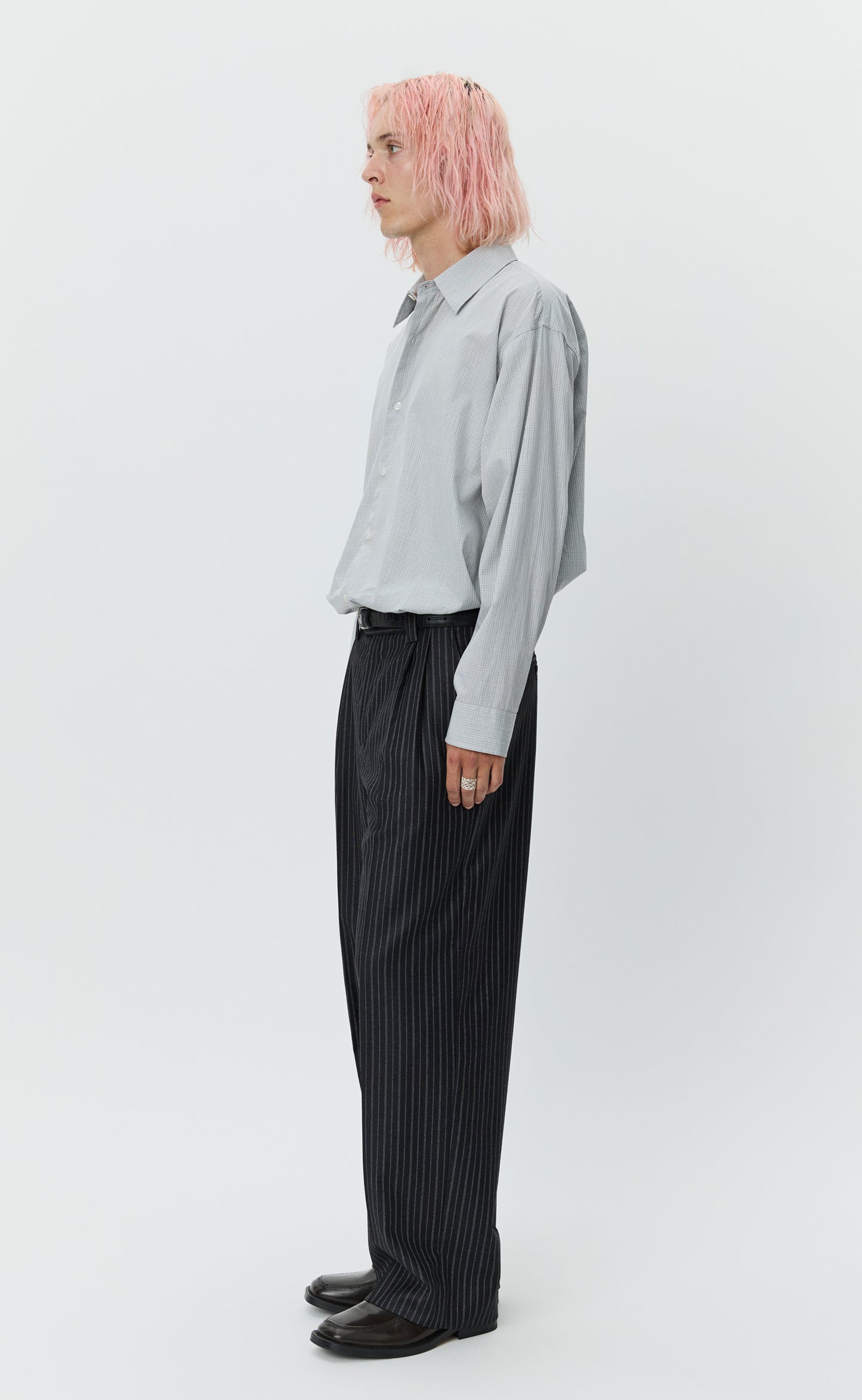 Classic Trousers - Anthracite Multi Stripe Wool