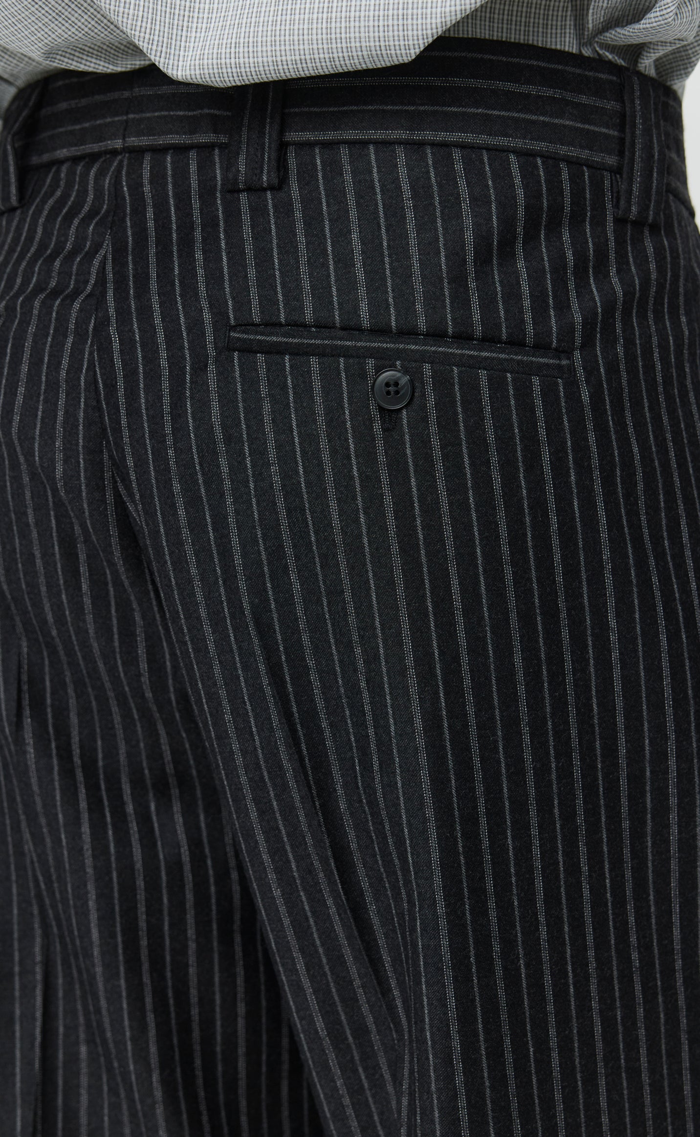 Classic Trousers - Anthracite Multi Stripe Wool