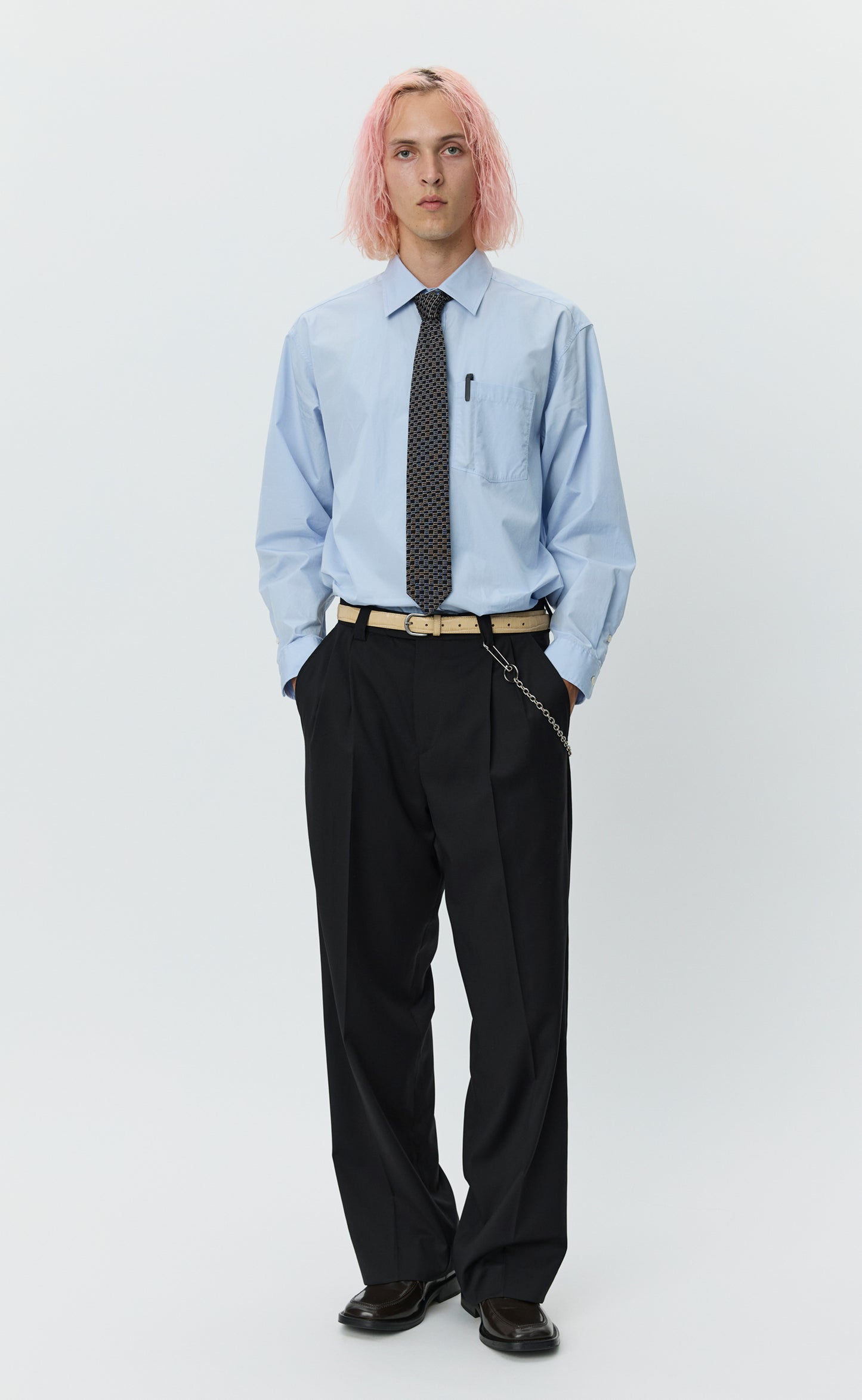 Classic Trousers - Black Twill Wool