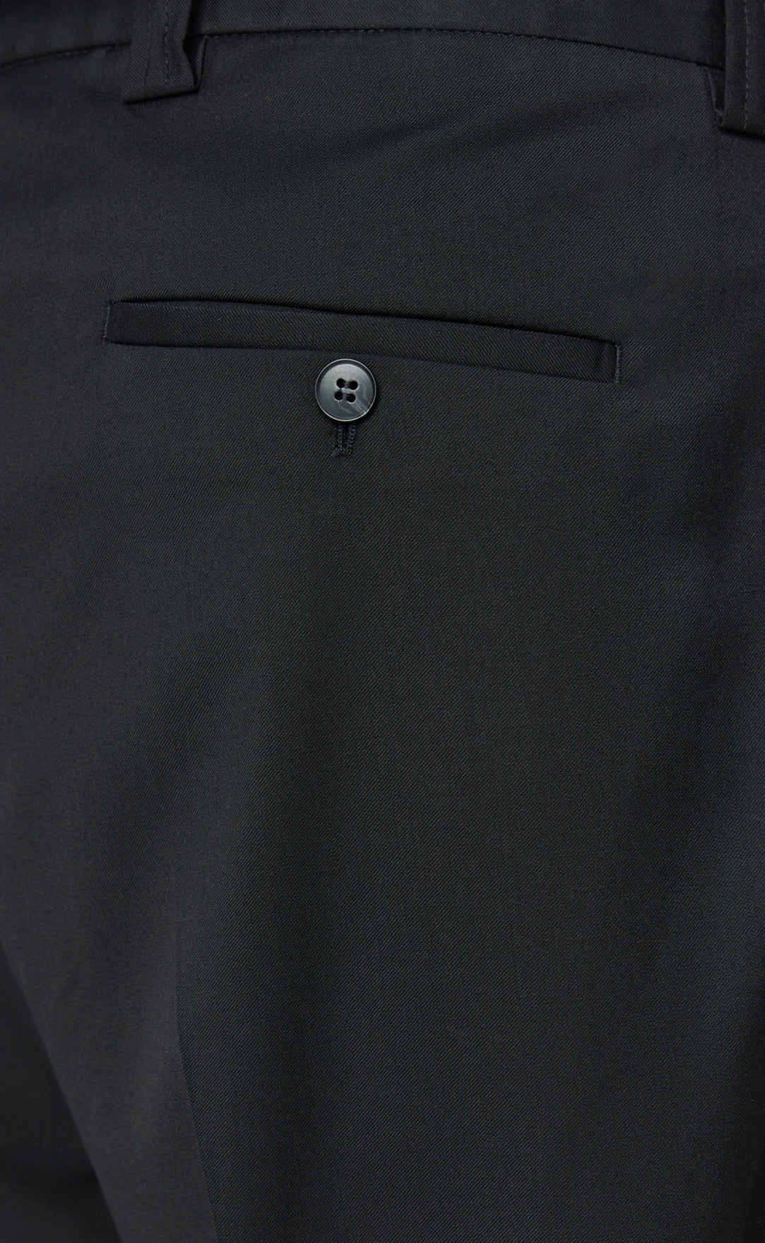 Classic Trousers - Black Twill Wool