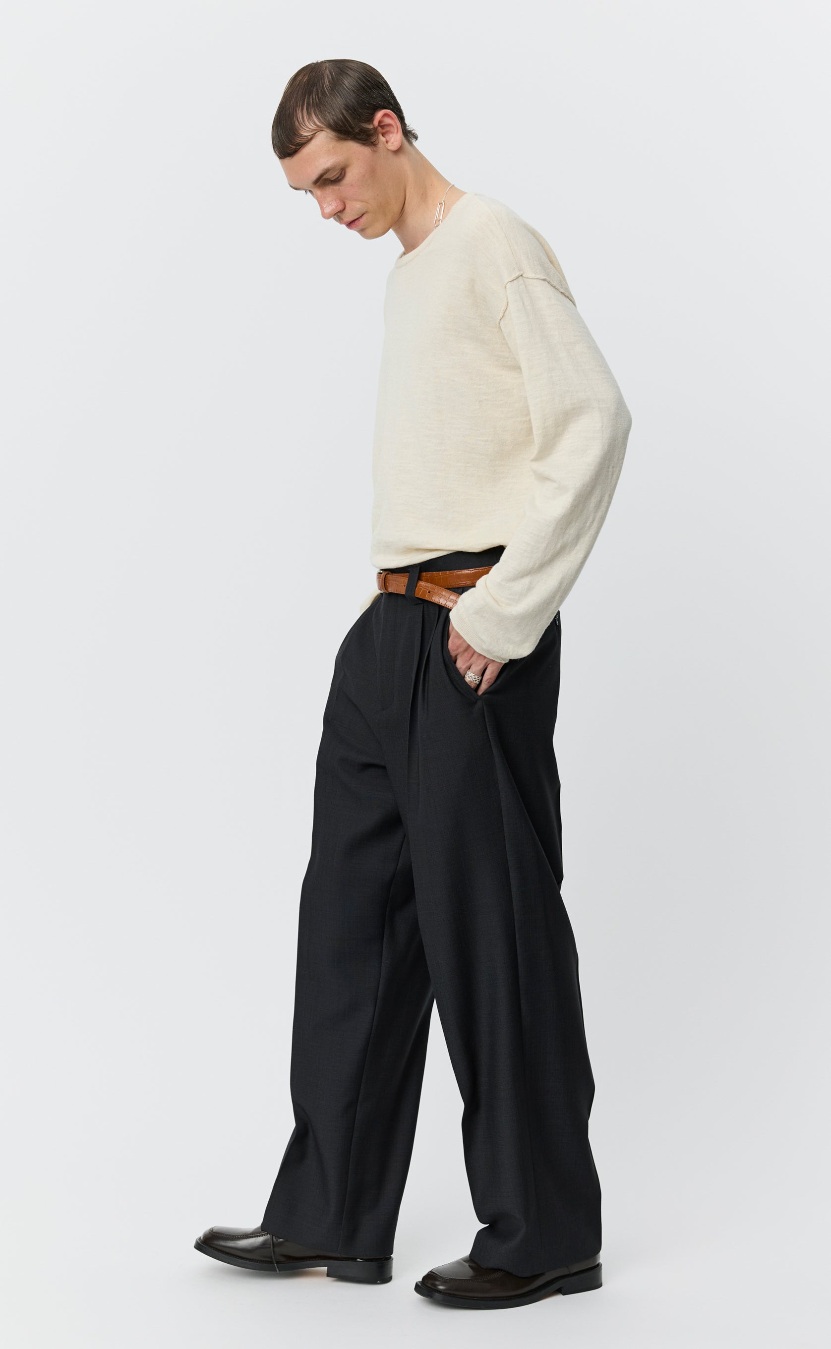 Classic Trousers - Dark Grey Grain – mfpen