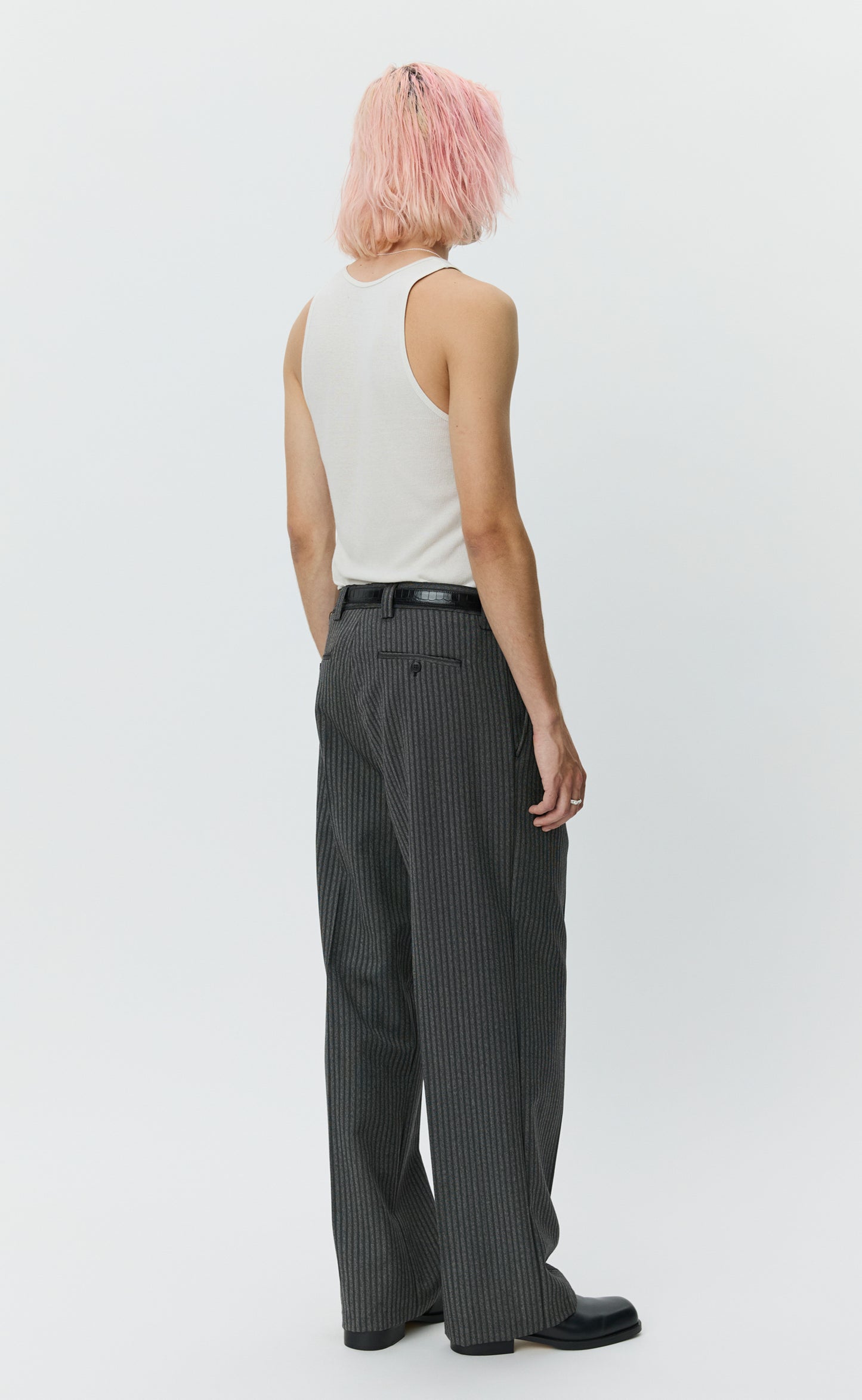 Classic Trousers - Dark Grey Stripe