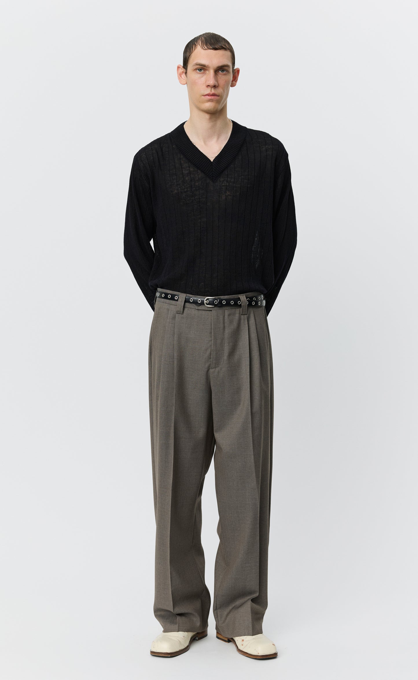 Classic Trousers - Light Taupe Wool