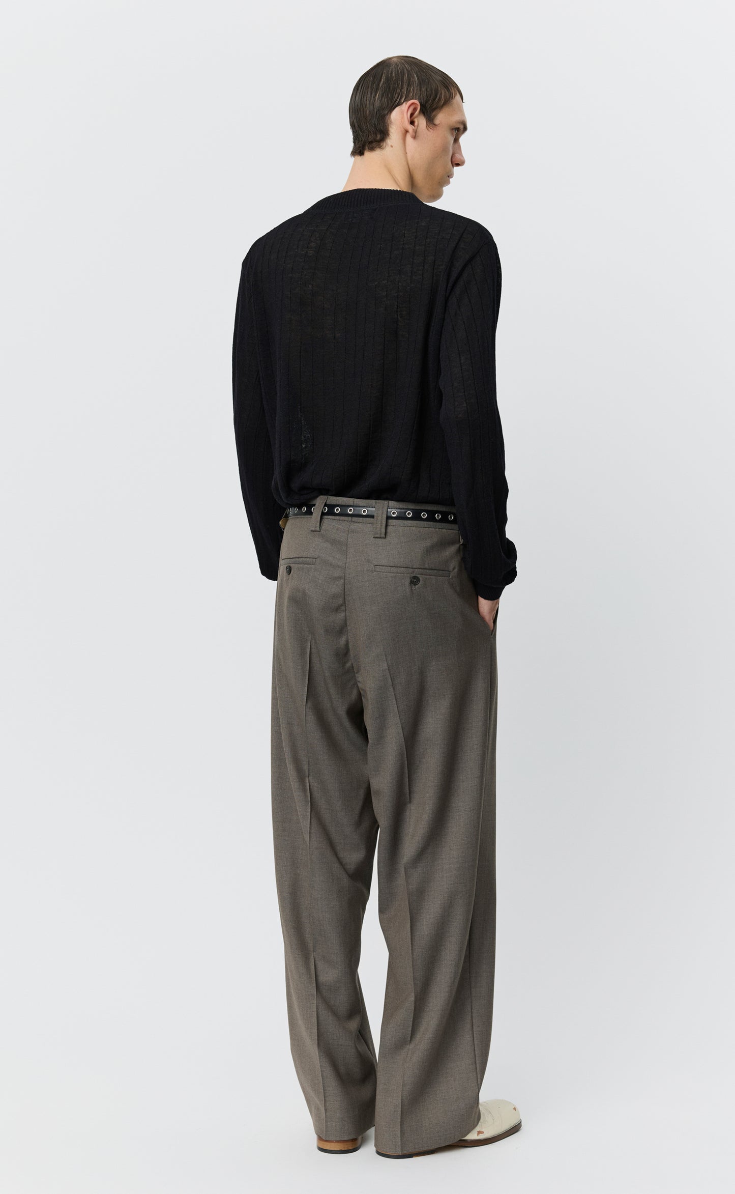 Classic Trousers - Light Taupe Wool