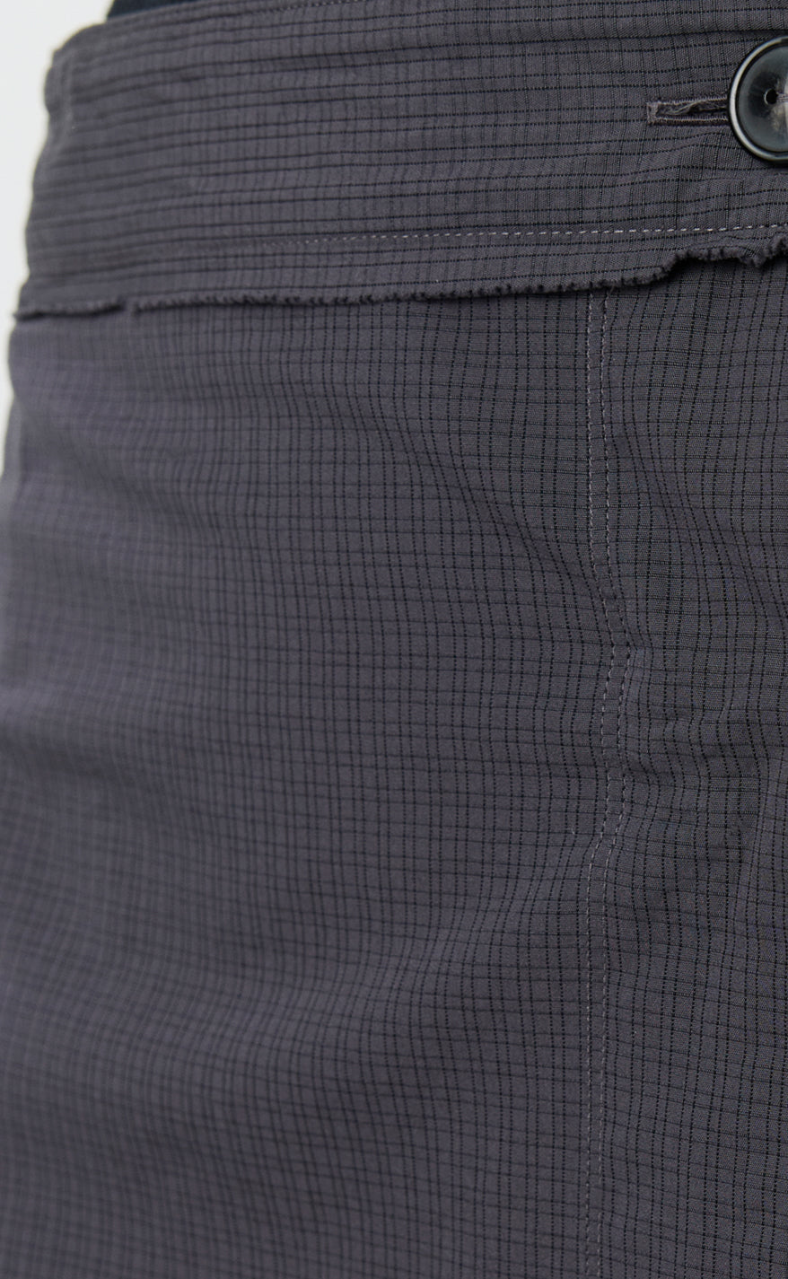 Classic Wrap Skirt - Mushroom Micro Check Poplin