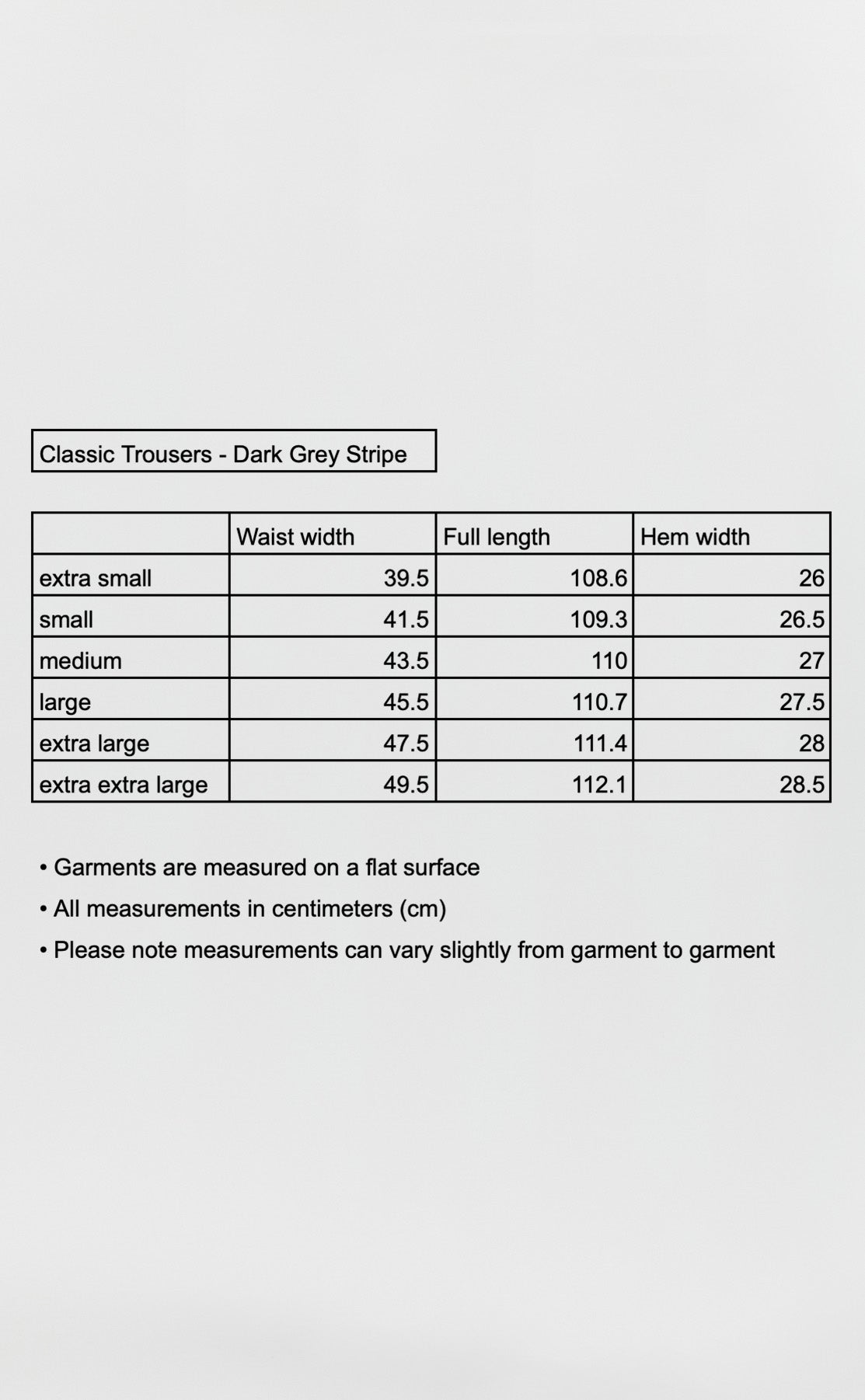 Classic Trousers - Dark Grey Stripe