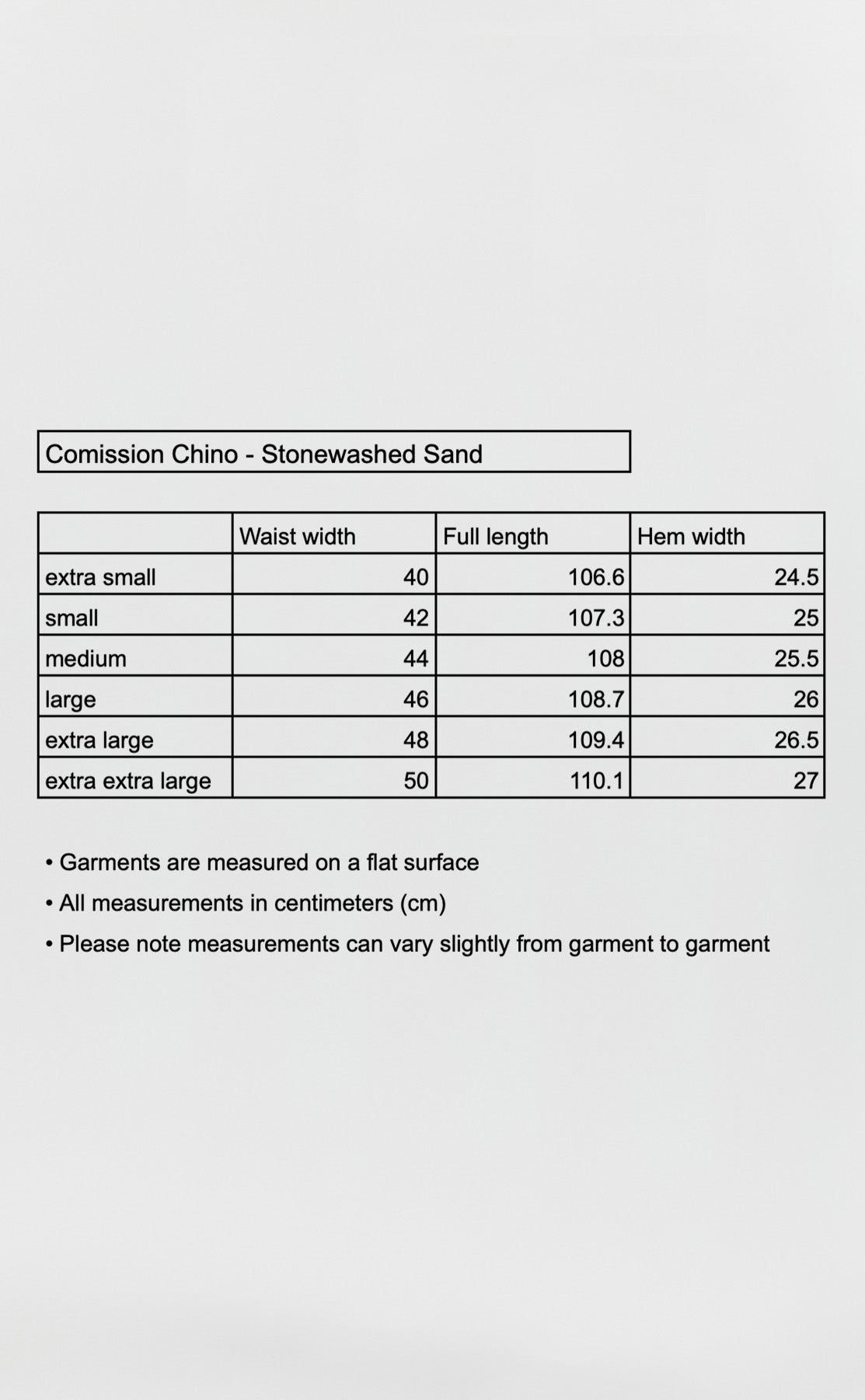 Commission Chino - Stonewashed Sand