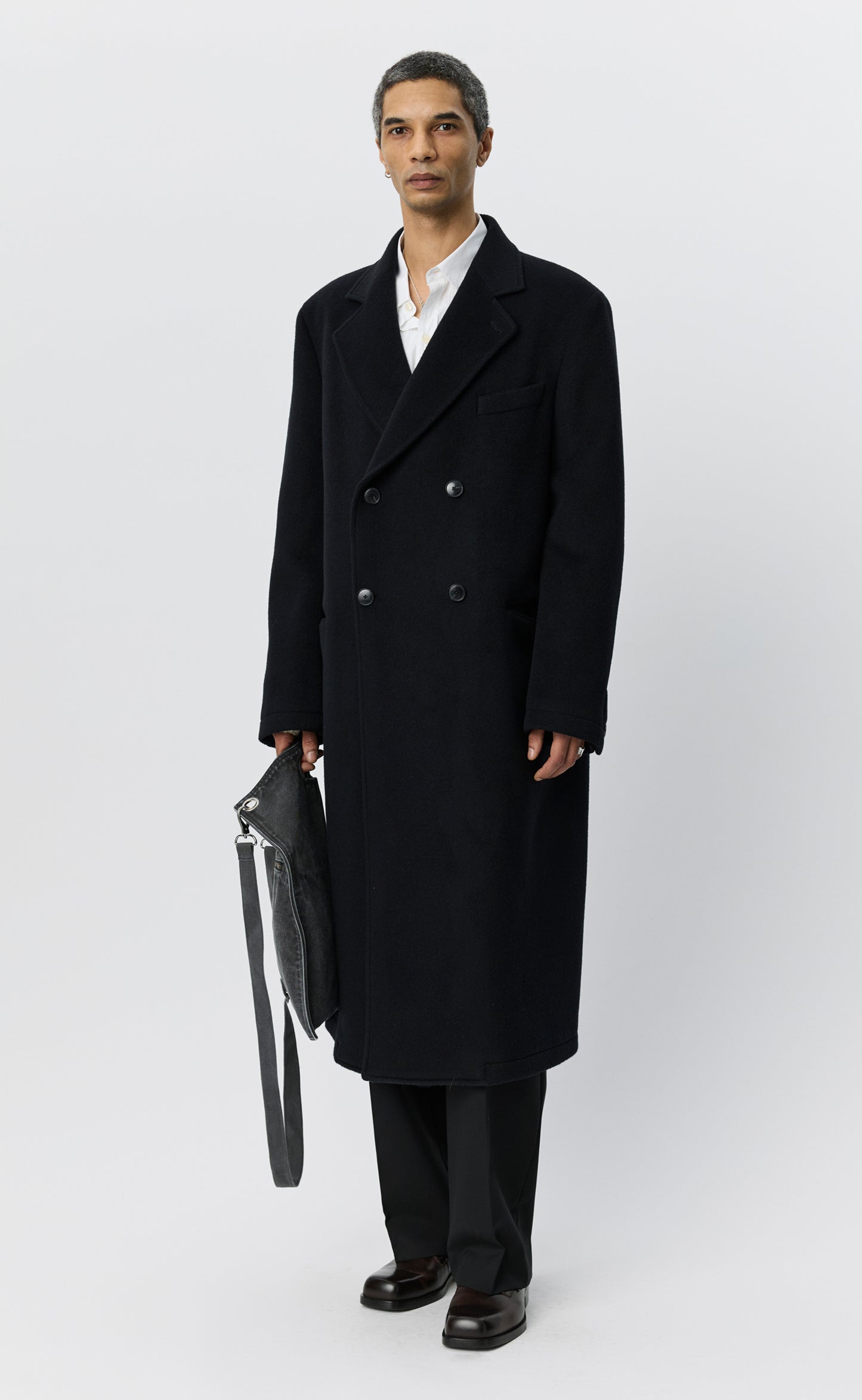Conference Coat - Black Recycled Wool