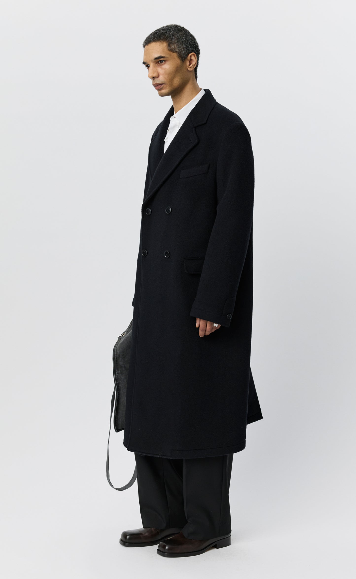 Conference Coat - Black Recycled Wool