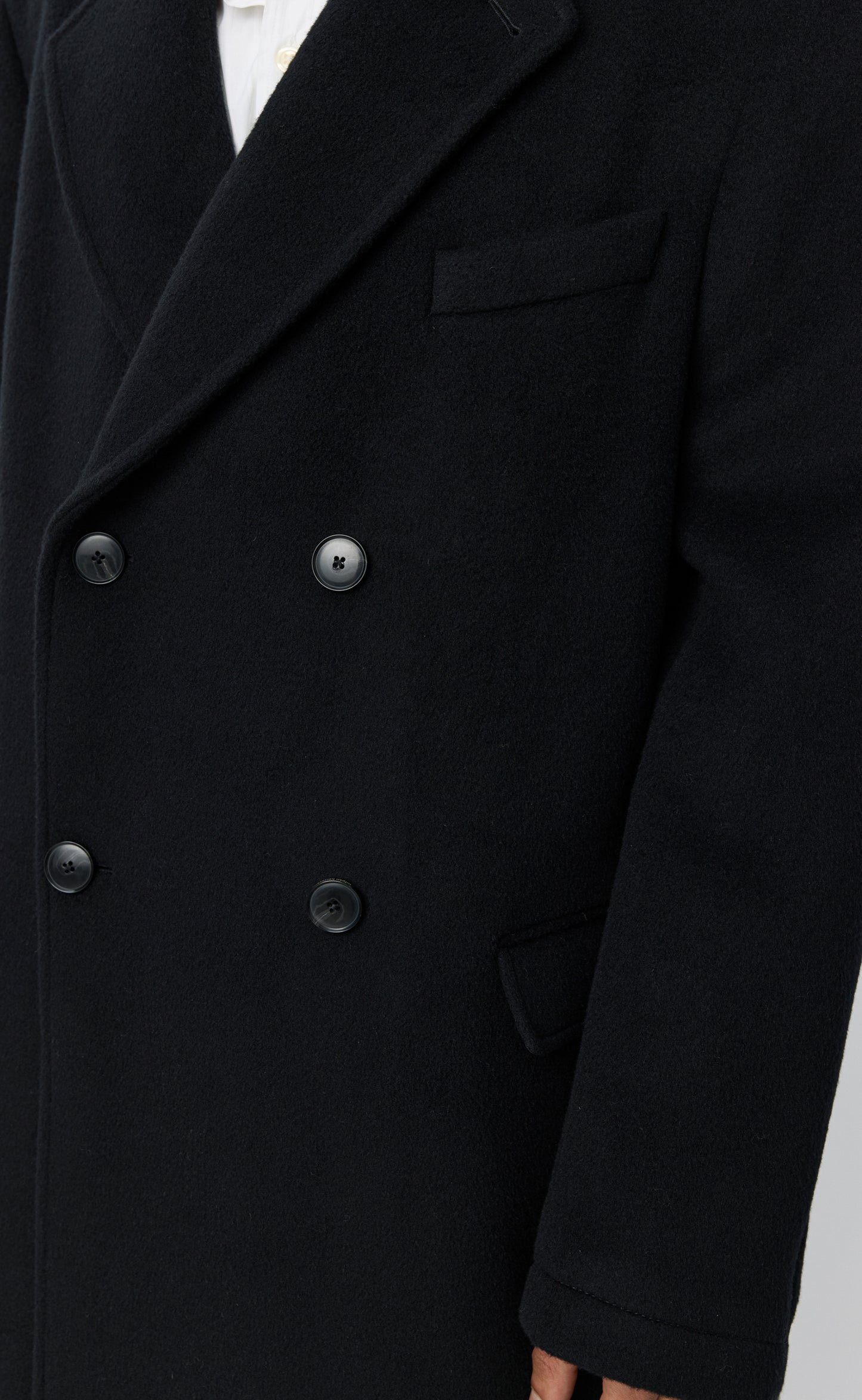 Conference Coat - Black Recycled Wool