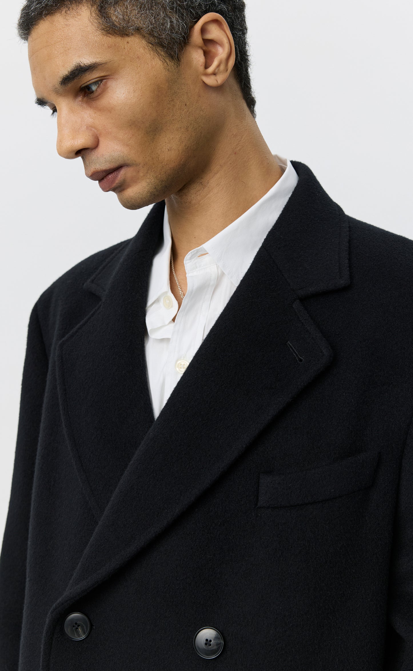 Conference Coat - Black Recycled Wool