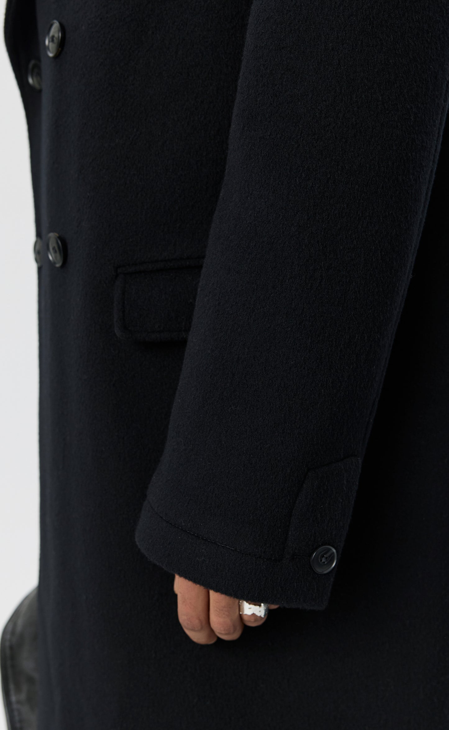 Conference Coat - Black Recycled Wool