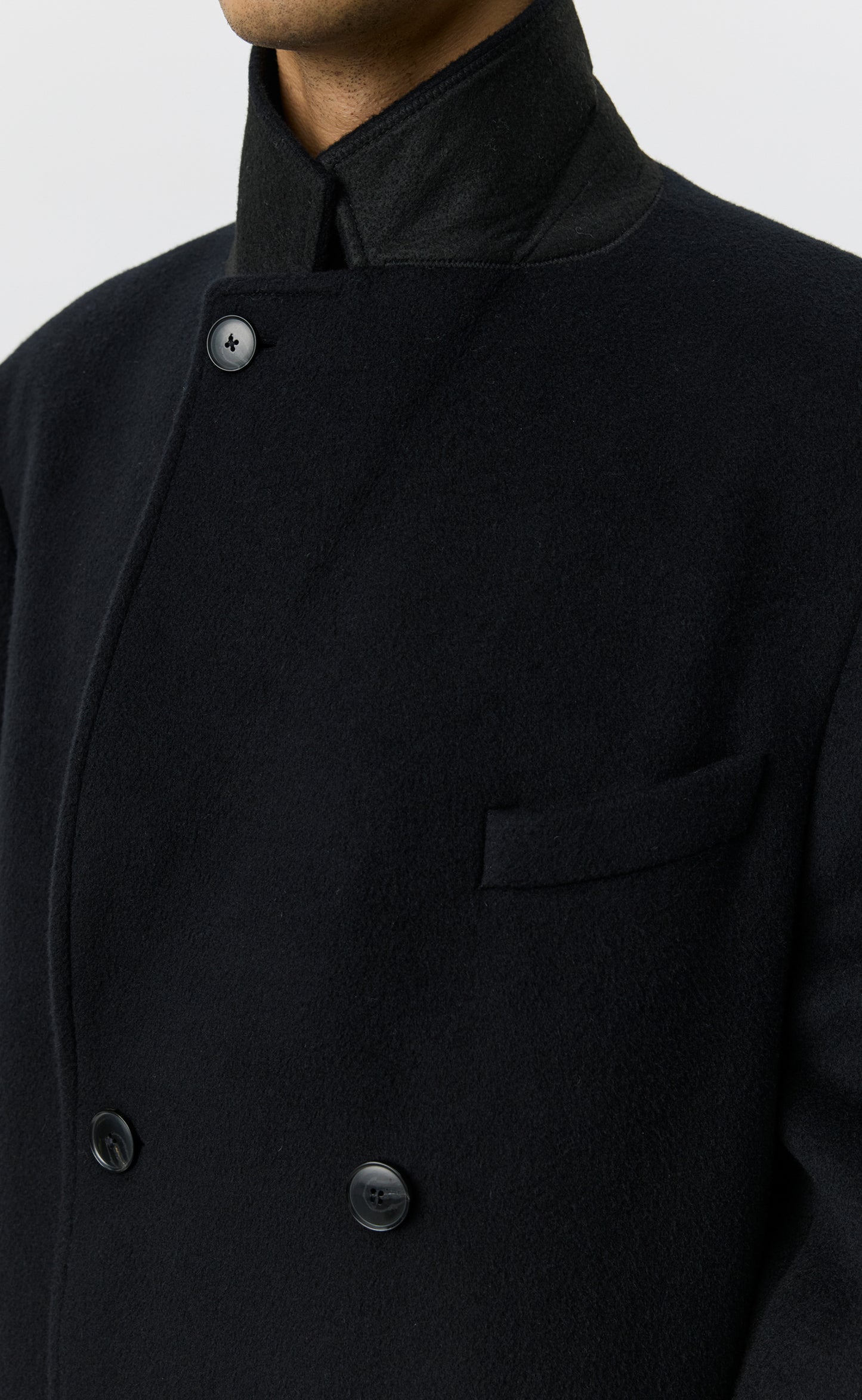 Conference Coat - Black Recycled Wool
