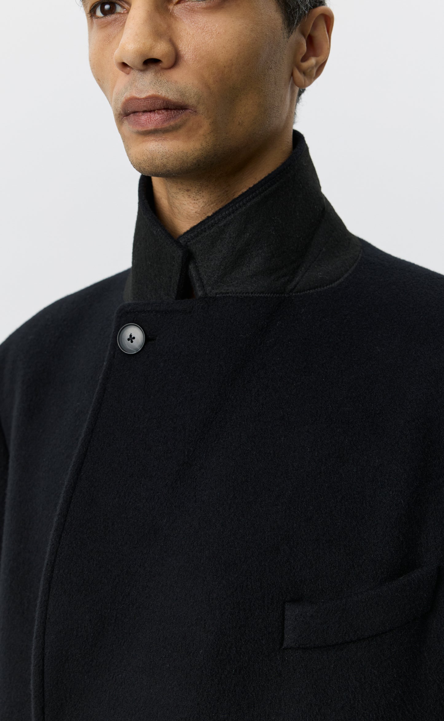 Conference Coat - Black Recycled Wool