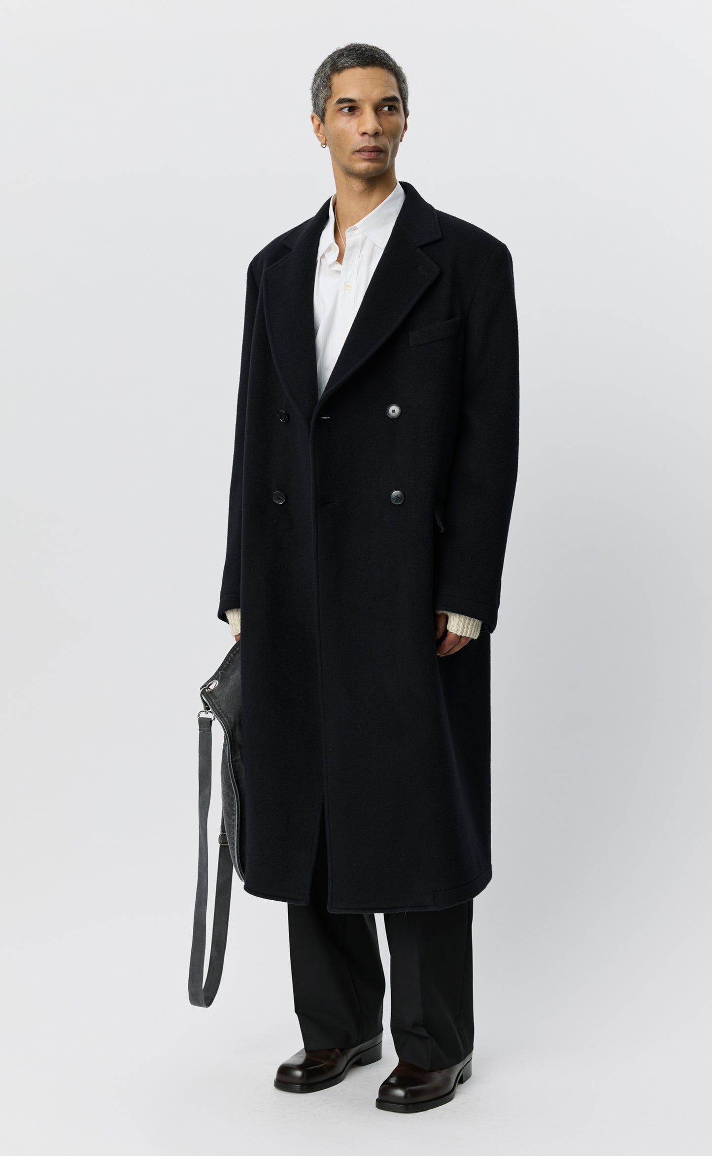 Conference Coat - Black Recycled Wool