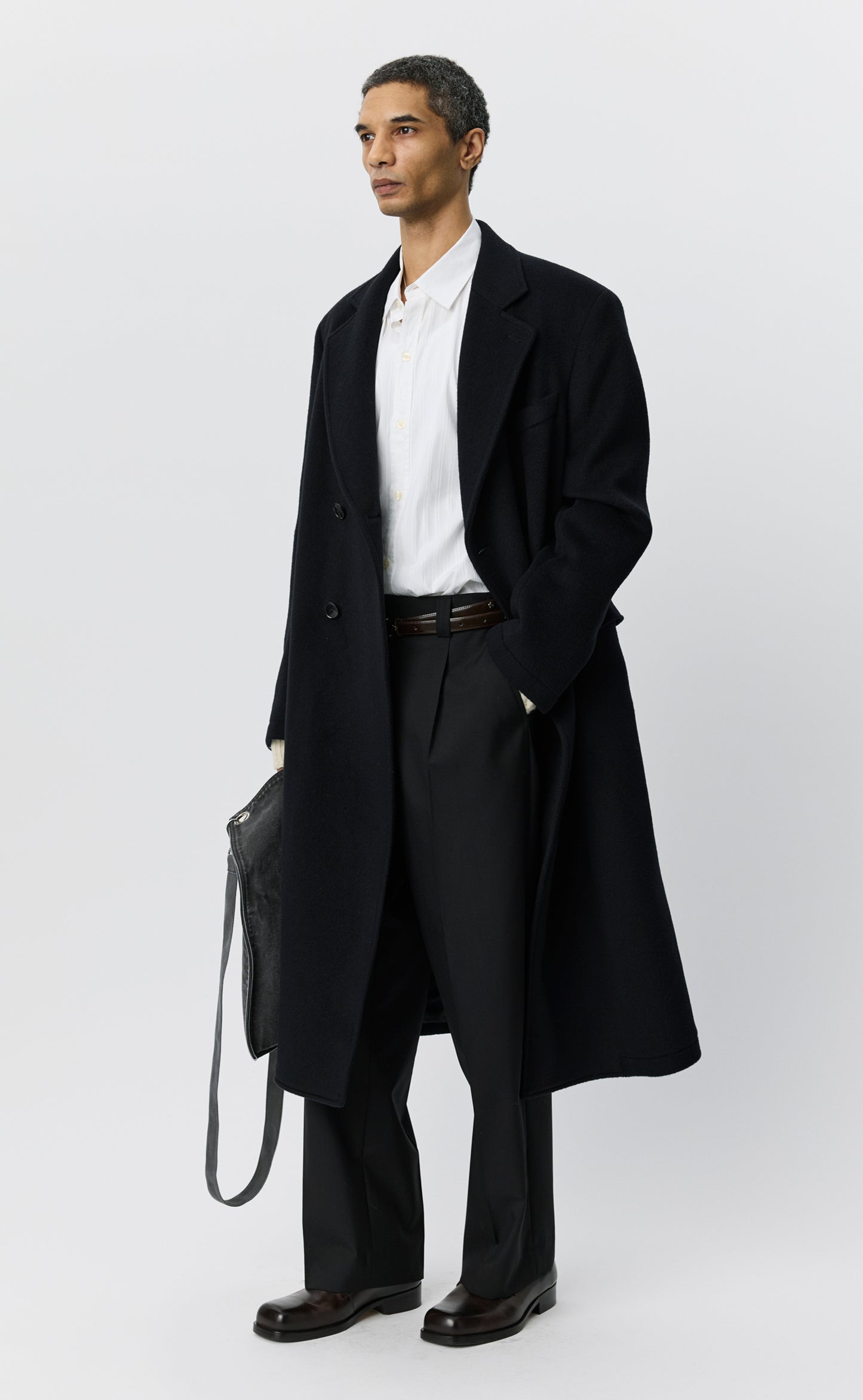 Conference Coat - Black Recycled Wool