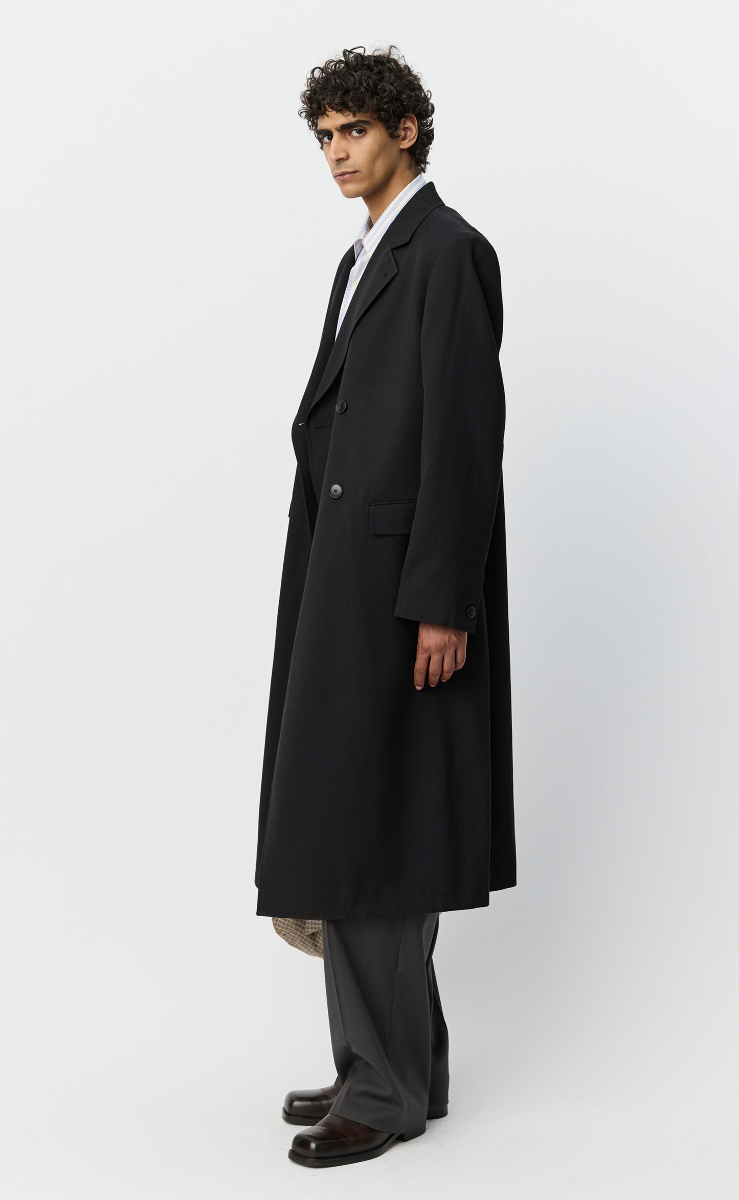 Conference Coat - Muted Black Cotton