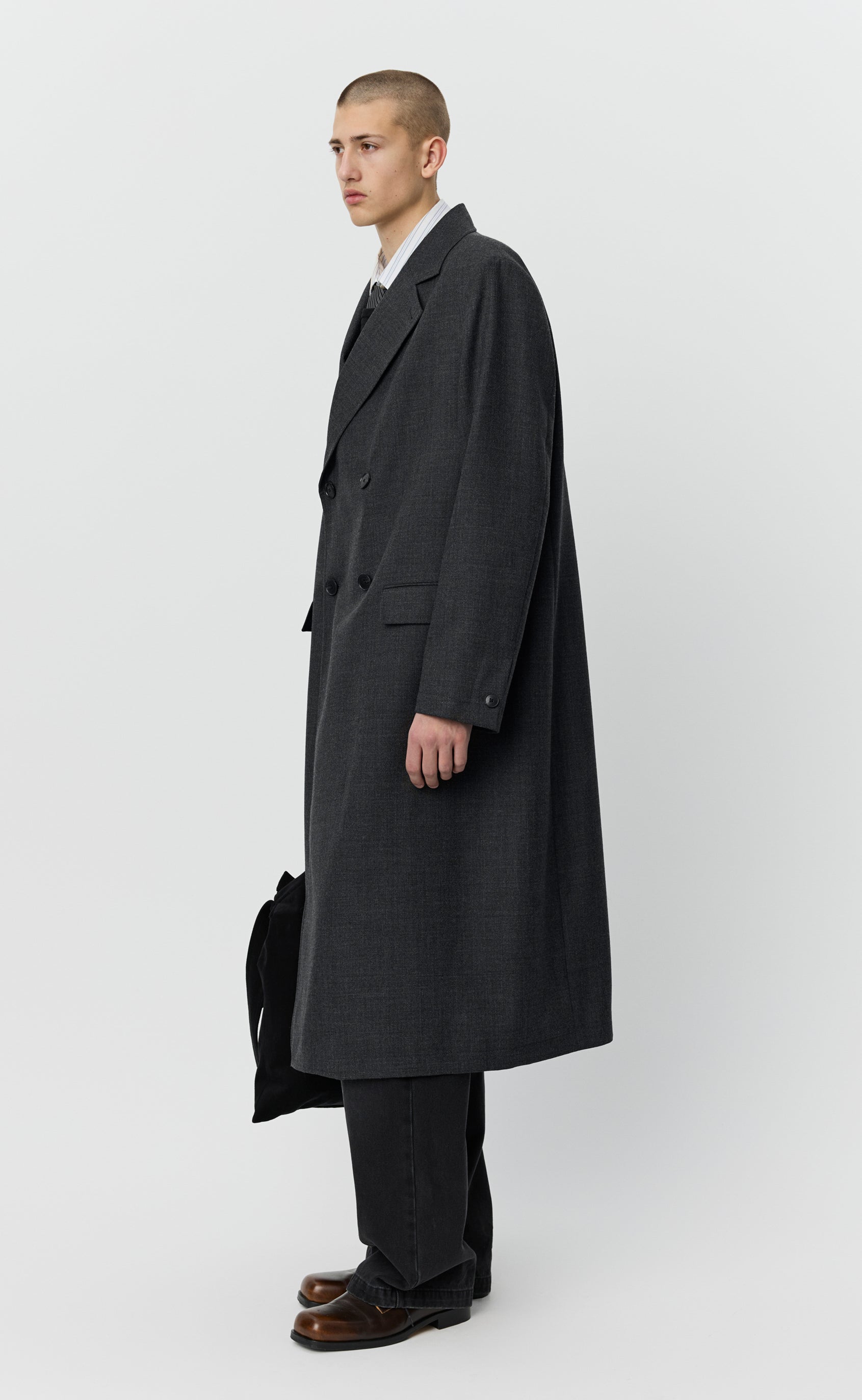 【Shaaa】mfpen INSTALLATION COAT Mサイズ Conference Coat - Dark Grey – mfpen