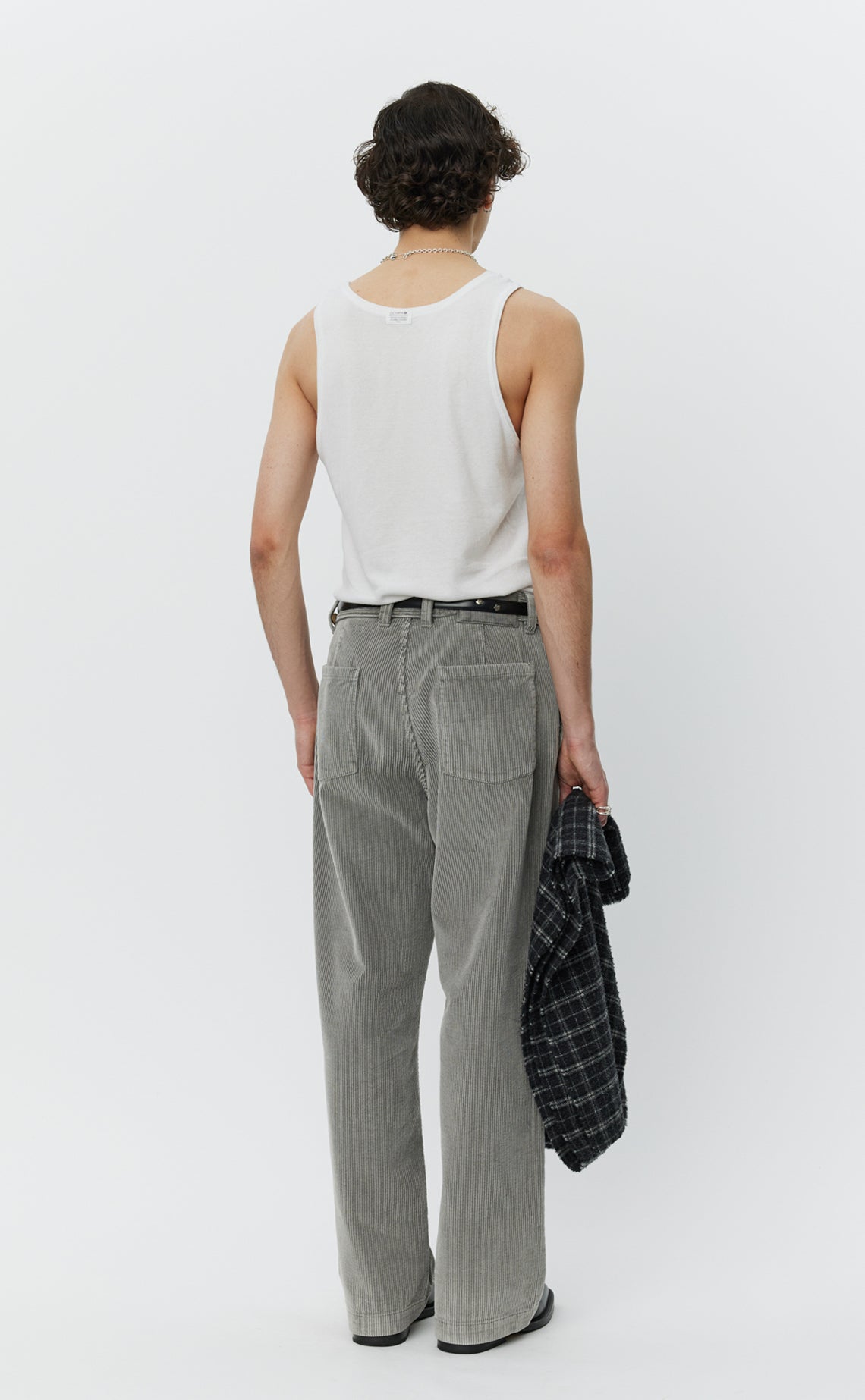 Cord Trousers  - Stained Grey