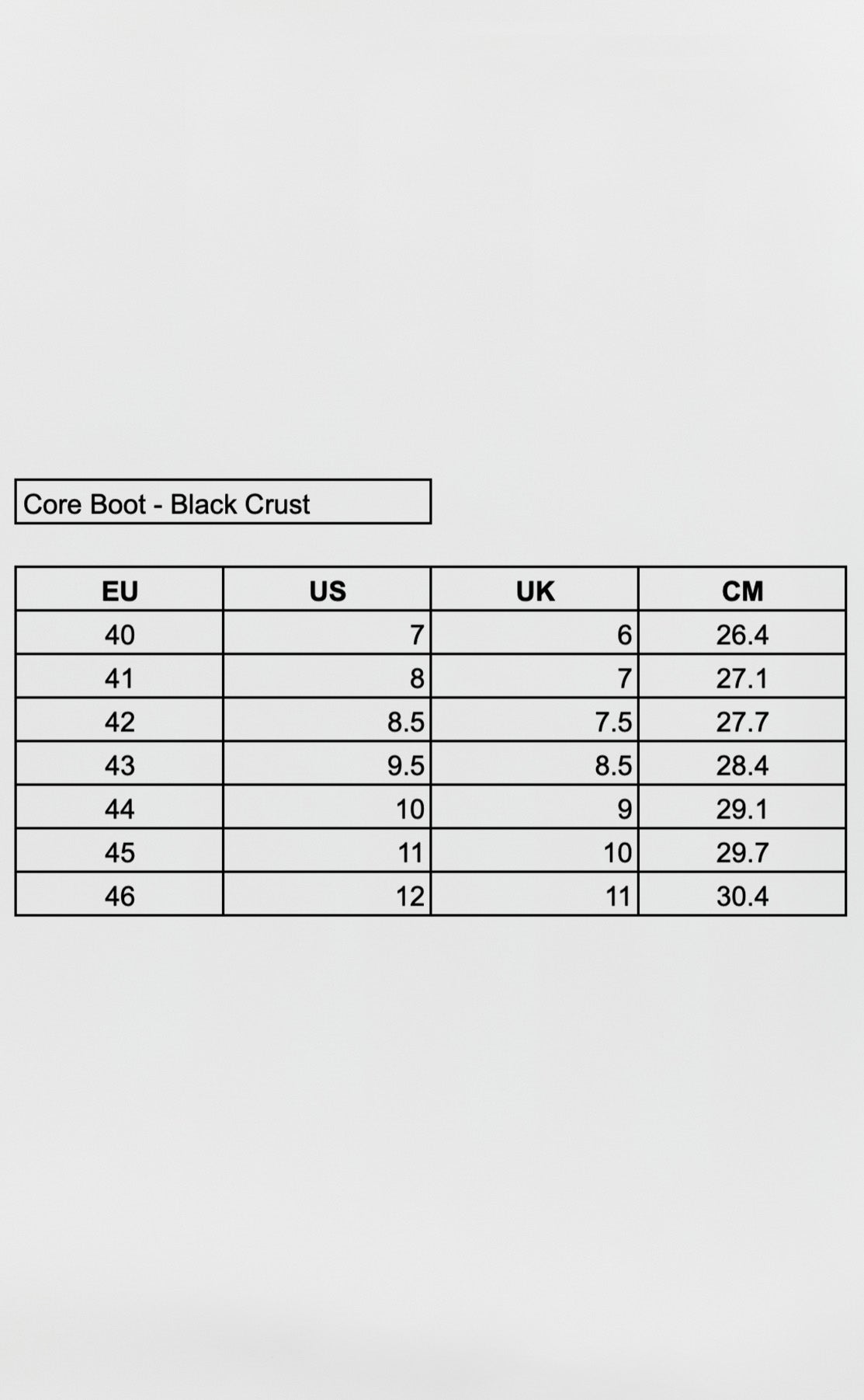 Core Boot - Black Crust