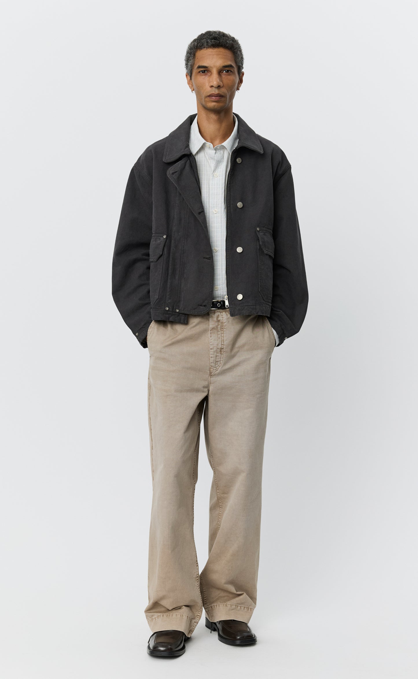 Courier Jacket - Washed Grey Canvas