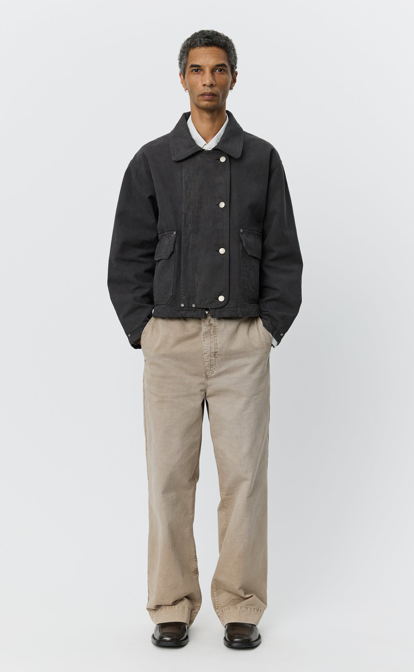 Courier Jacket - Washed Grey Canvas