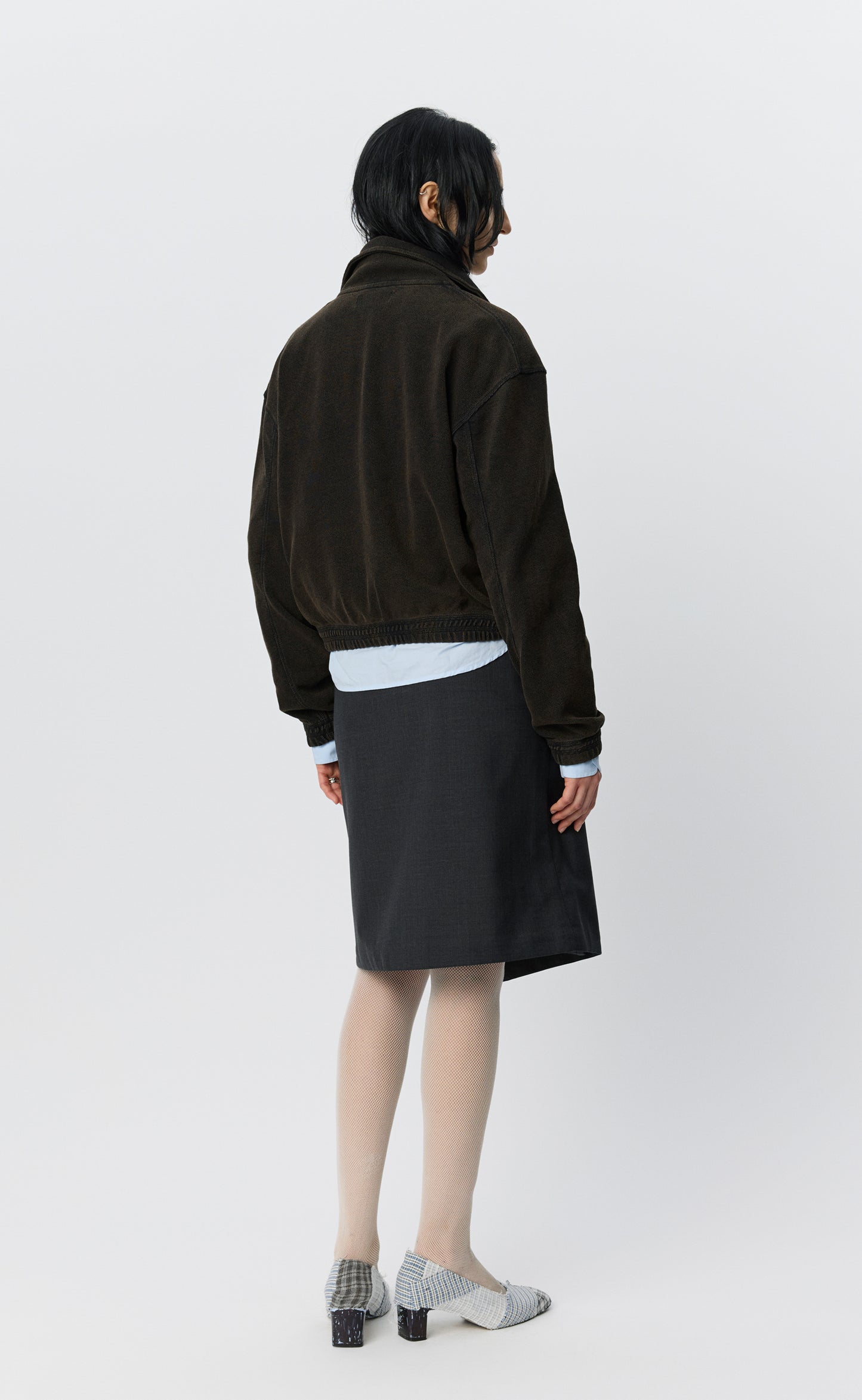 Cropped Covet Full Zip - Burned Black