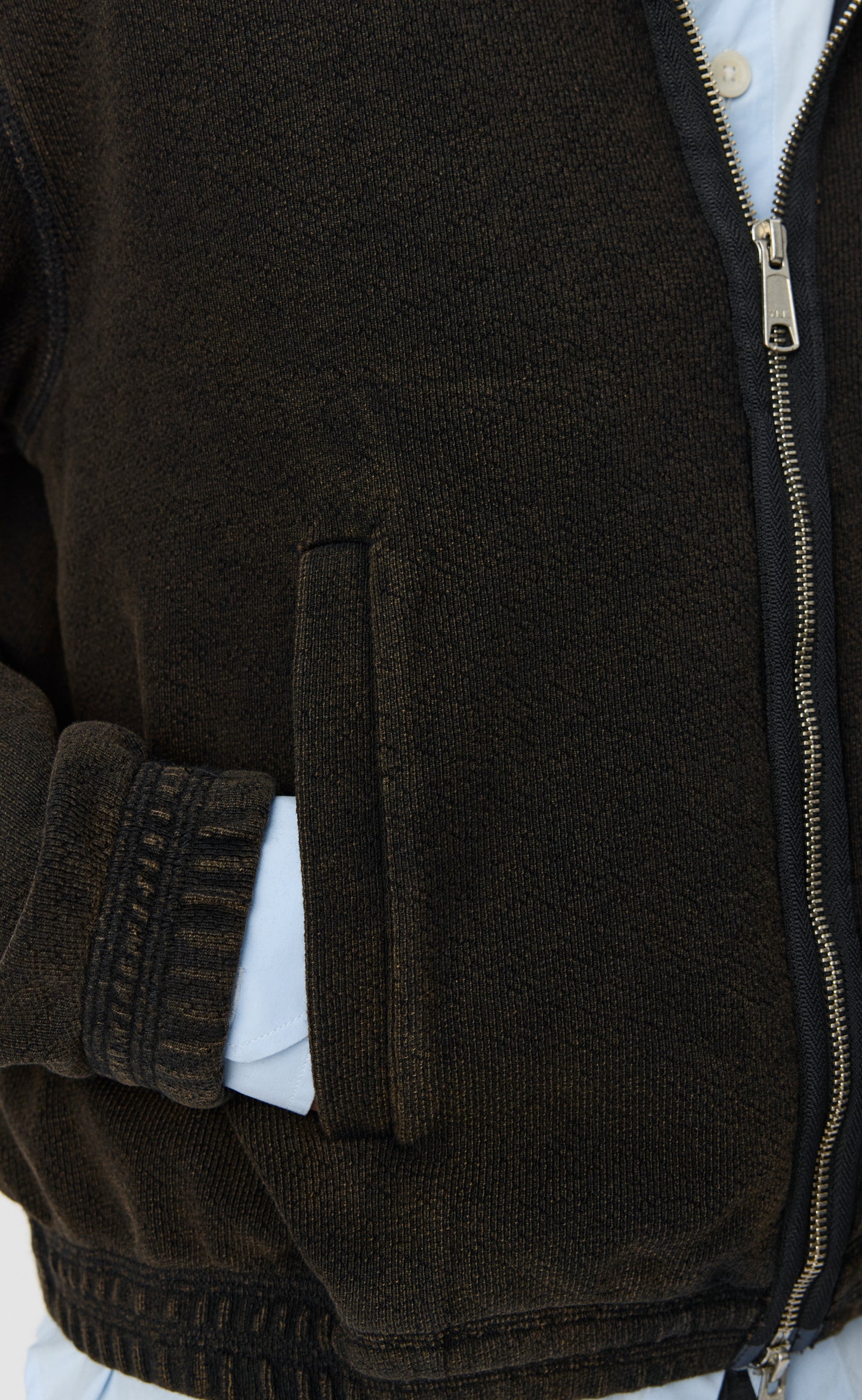 Cropped Covet Full Zip - Burned Black