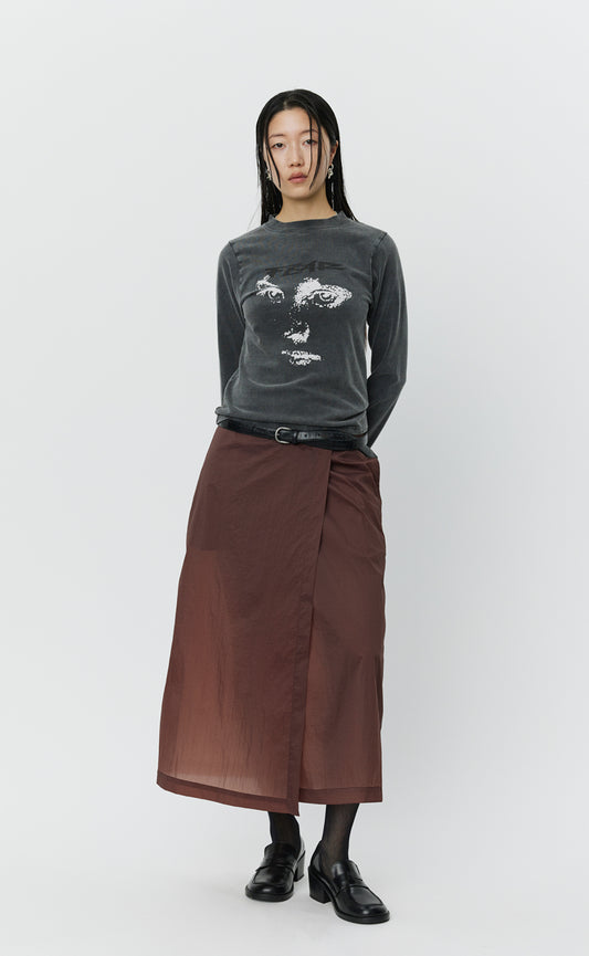 Merch LS Tee - Washed Graphite
