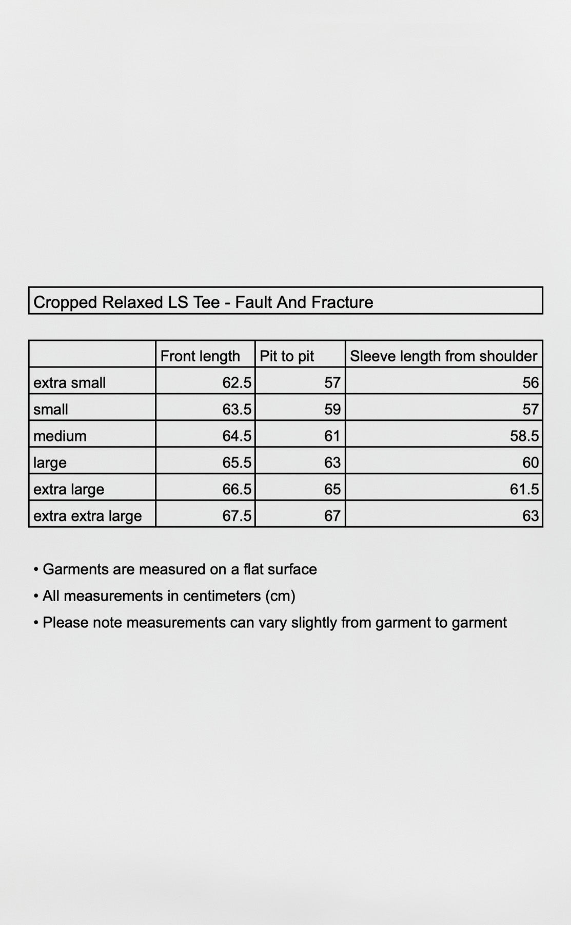 Cropped Relaxed LS Tee - Fault and Fracture