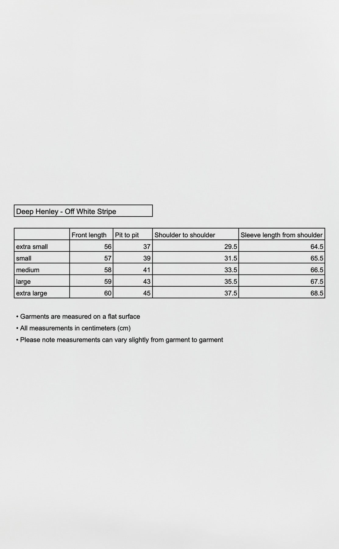 Deep Henley - Off White Stripe