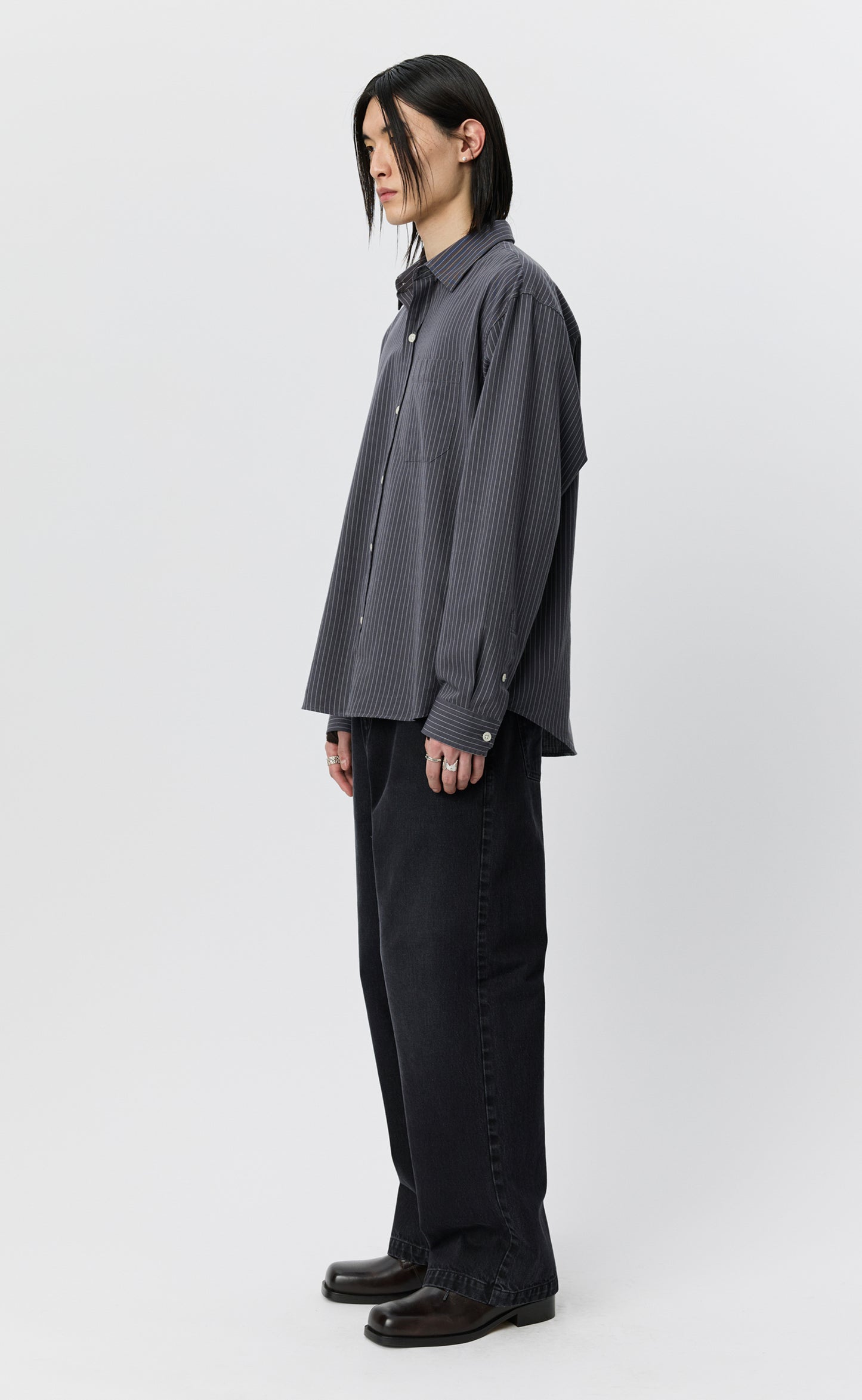 Distant Shirt - Blush Stripe
