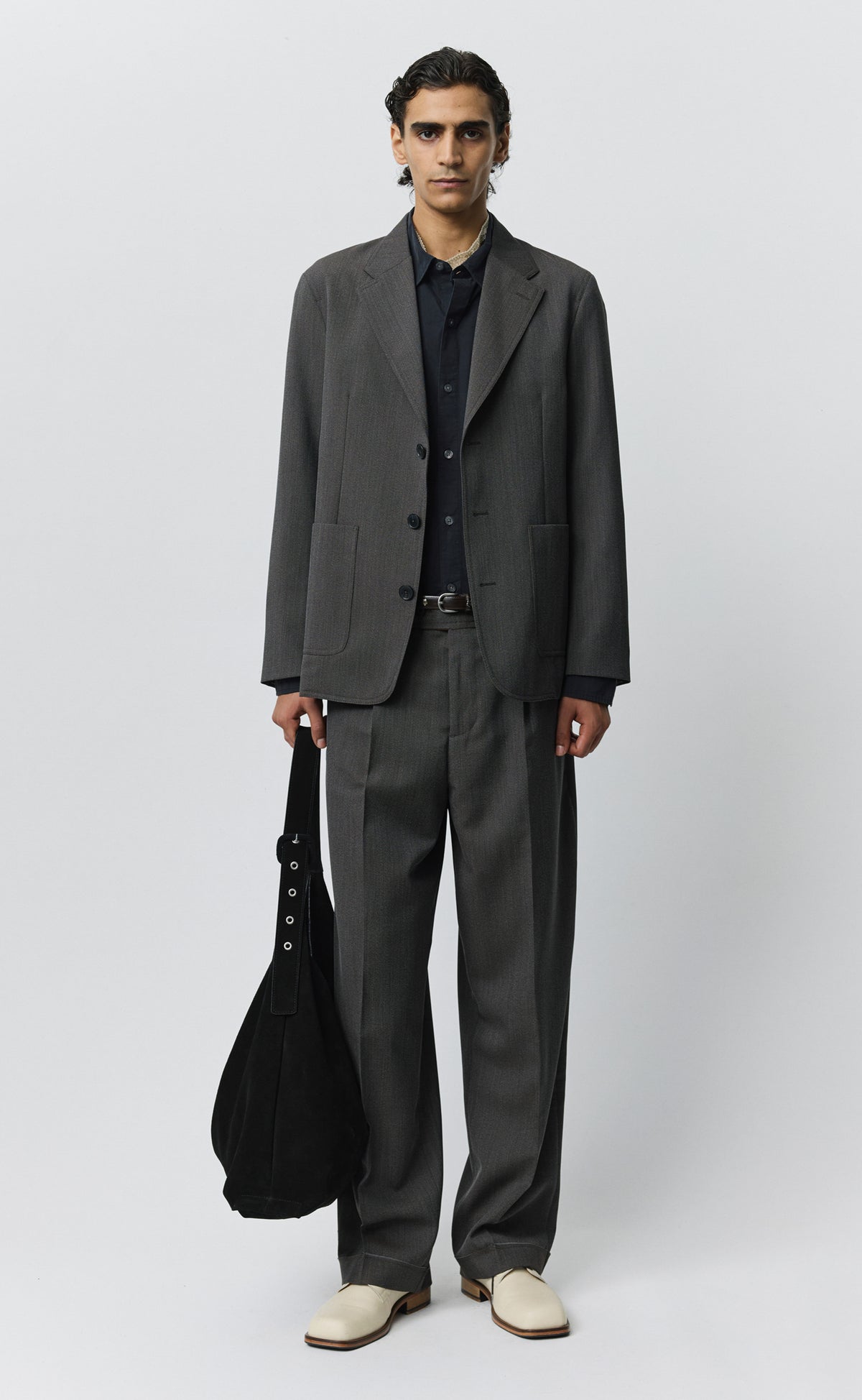 Domain Jacket - Taupe Twill Wool