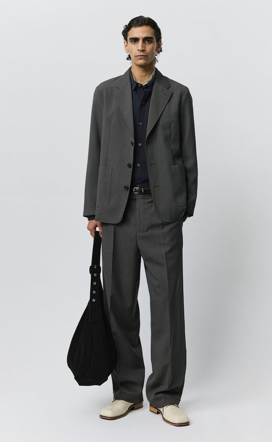 Domain Jacket - Taupe Twill Wool
