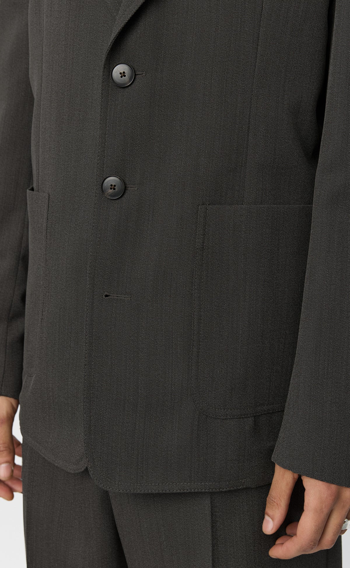 Domain Jacket - Taupe Twill Wool