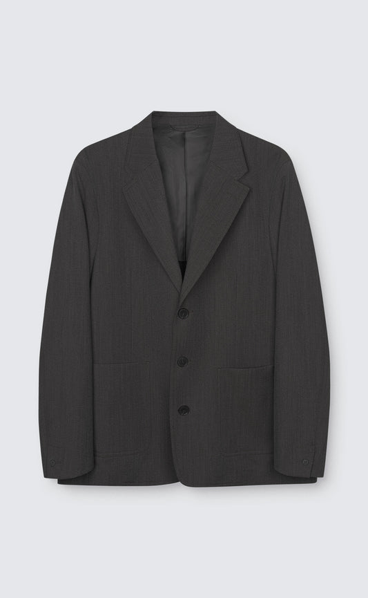 Domain Jacket - Taupe Twill Wool