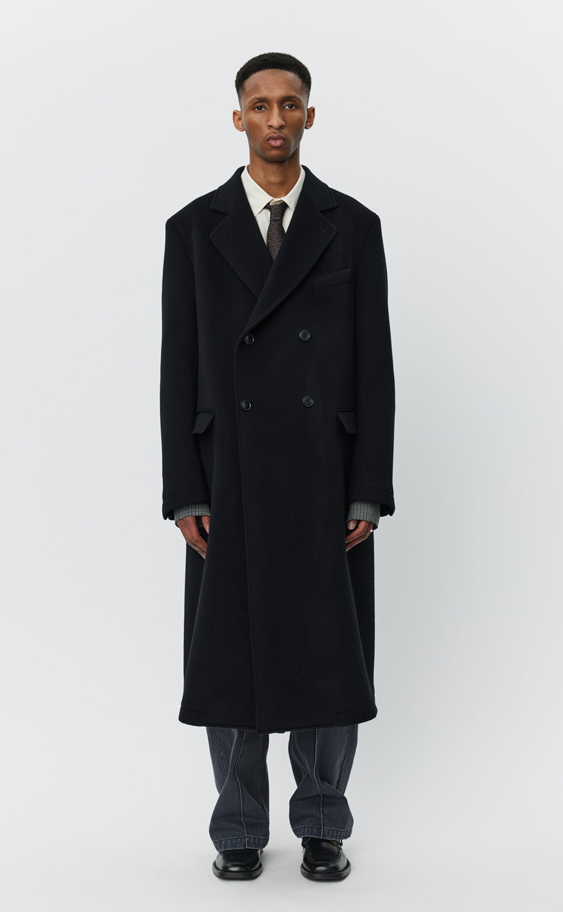 Conference Coat - Black Recycled Wool