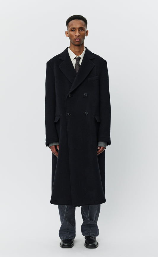 Conference Coat - Black Recycled Wool