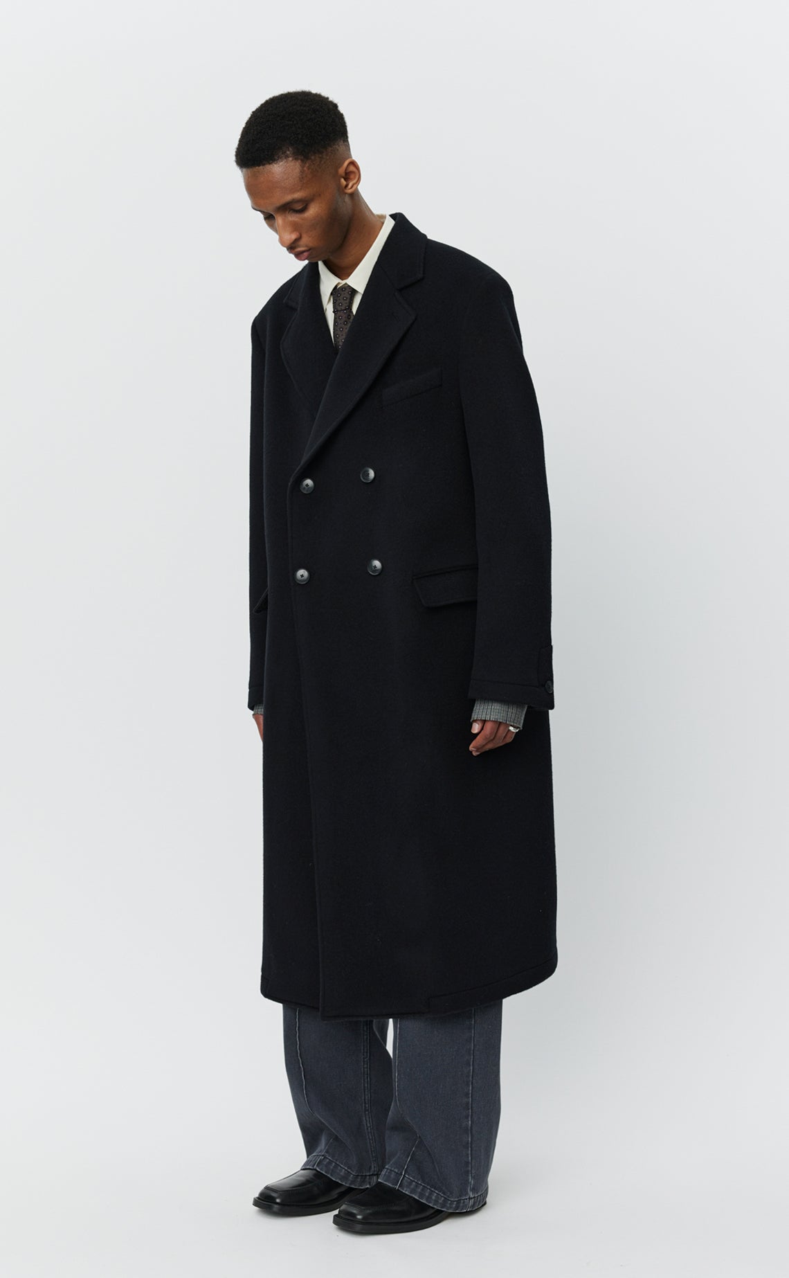 Conference Coat - Black Recycled Wool