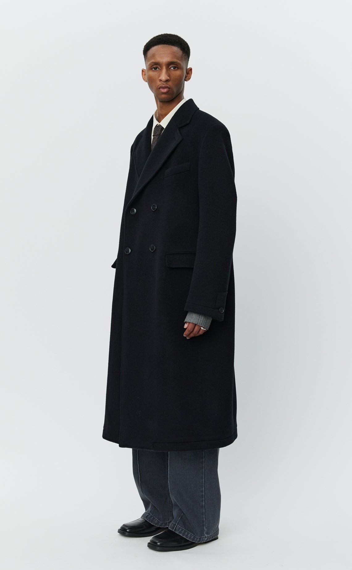 Conference Coat - Black Recycled Wool